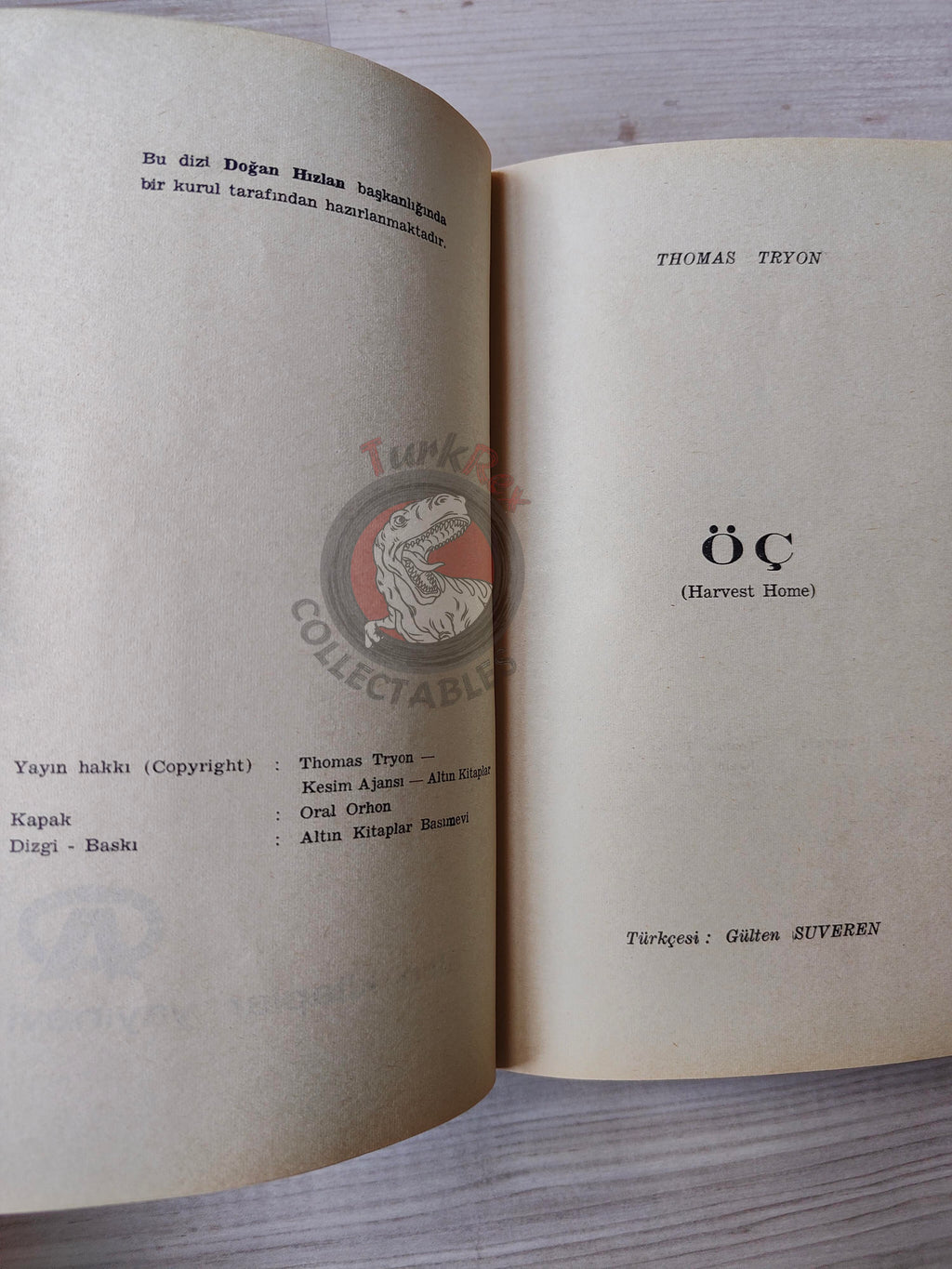 Thomas Tryon – Harvest Home 1974 1st Turkish Book Turkey