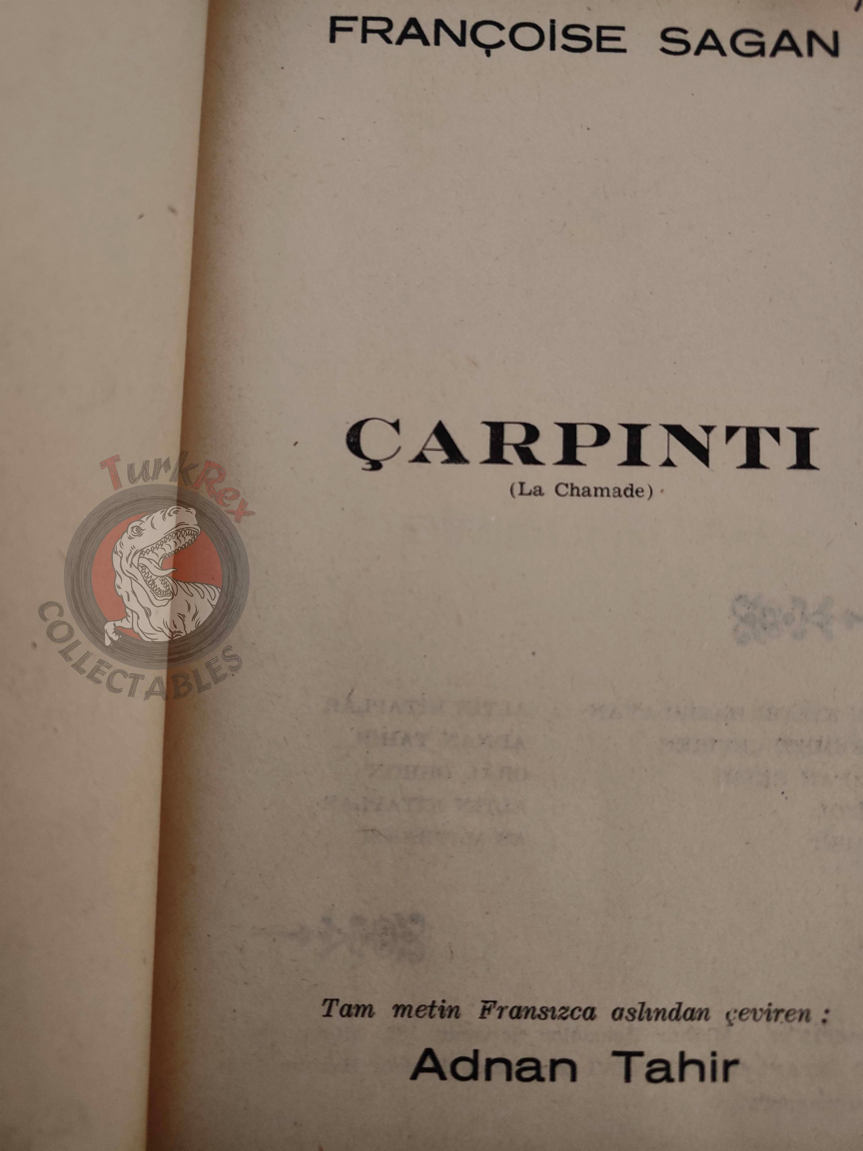 Françoise Sagan – La Chamade 1970 1st HC/DJ Turkish Book Turkey