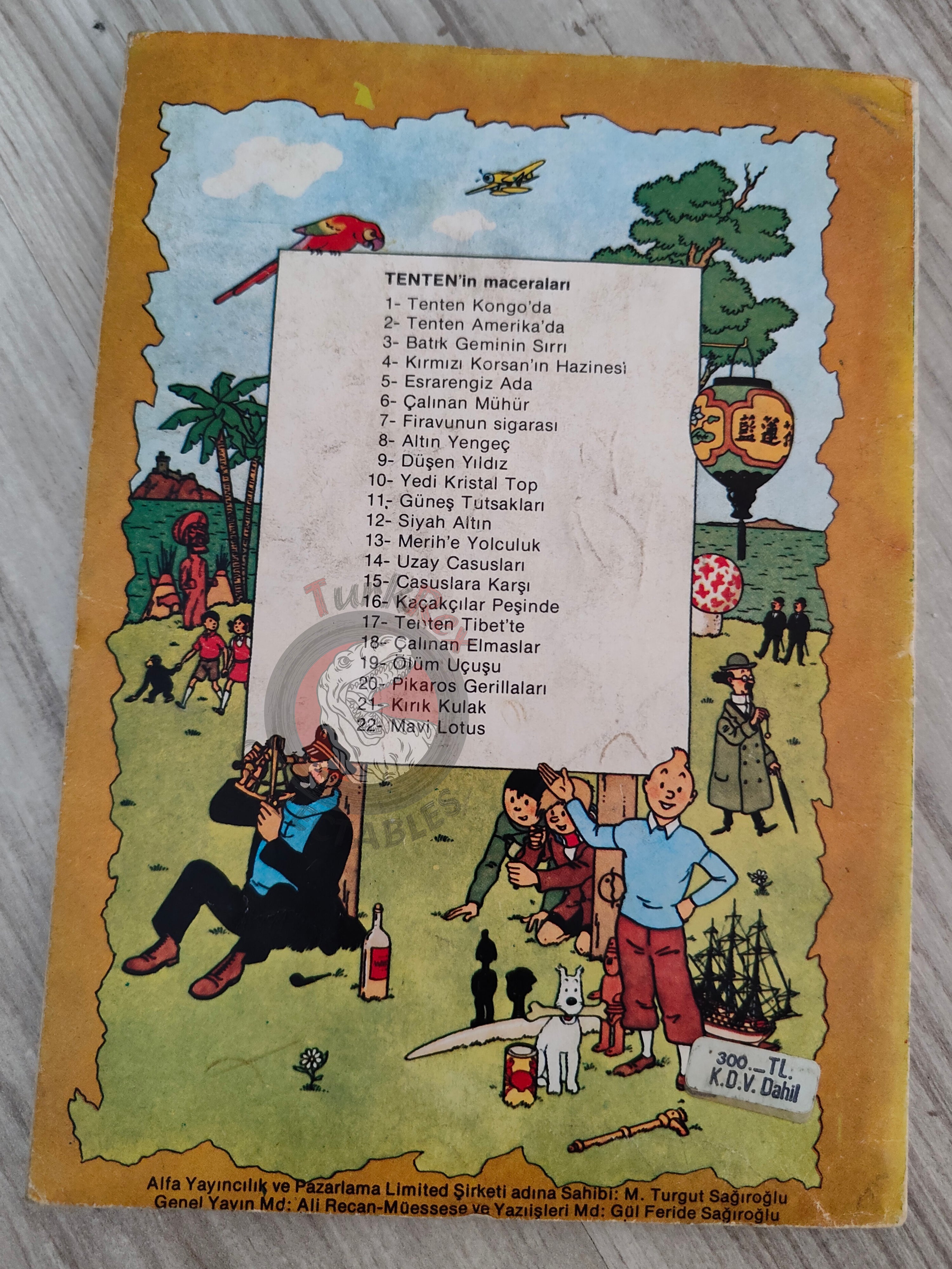 Tintin – The Secret of the Unicorn mid 1980s Turkish Edition Comic Turkey 1
