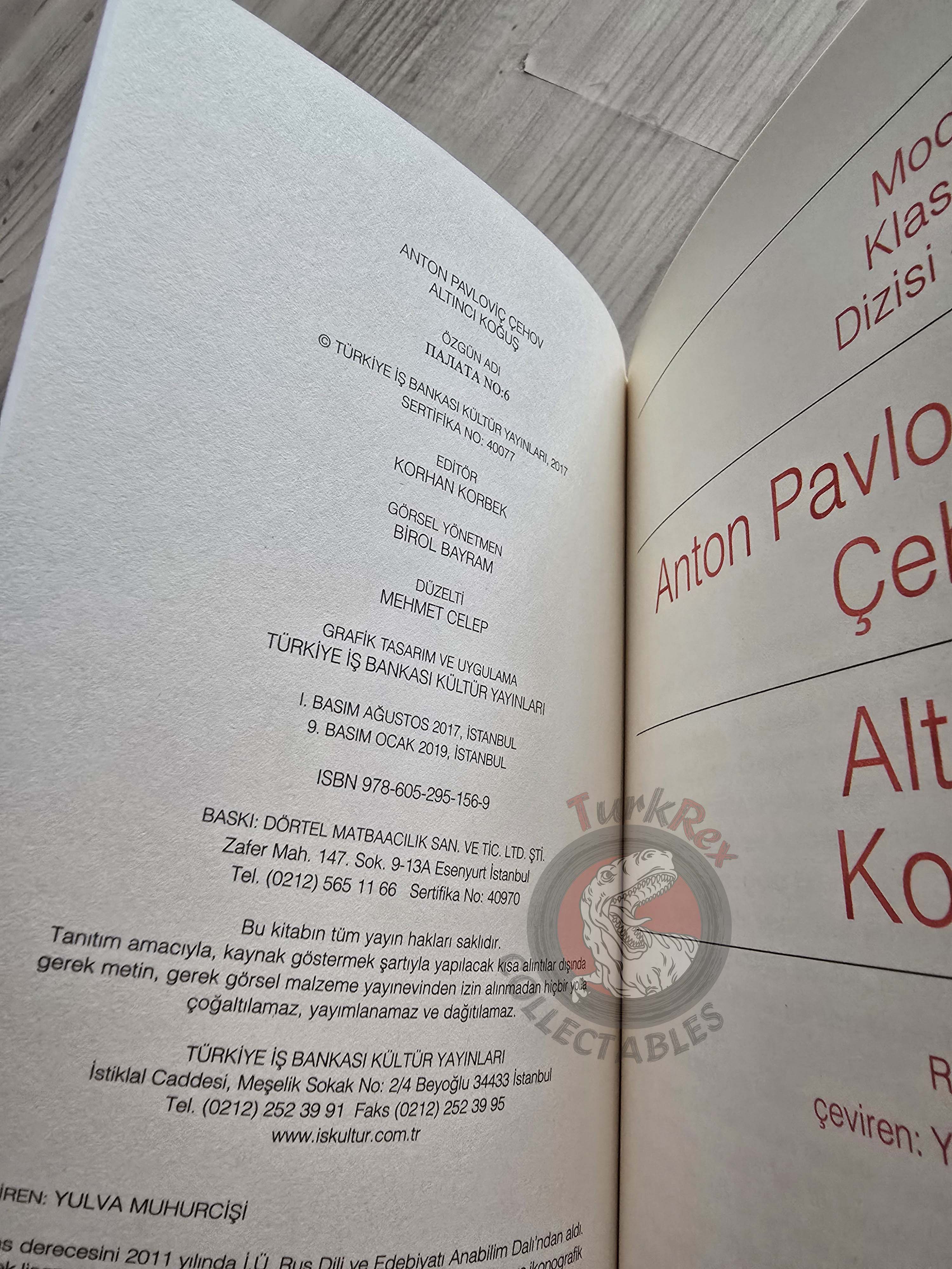 Anton Chekhov –  Ward Number Six  2019 Turkish Book Turkey