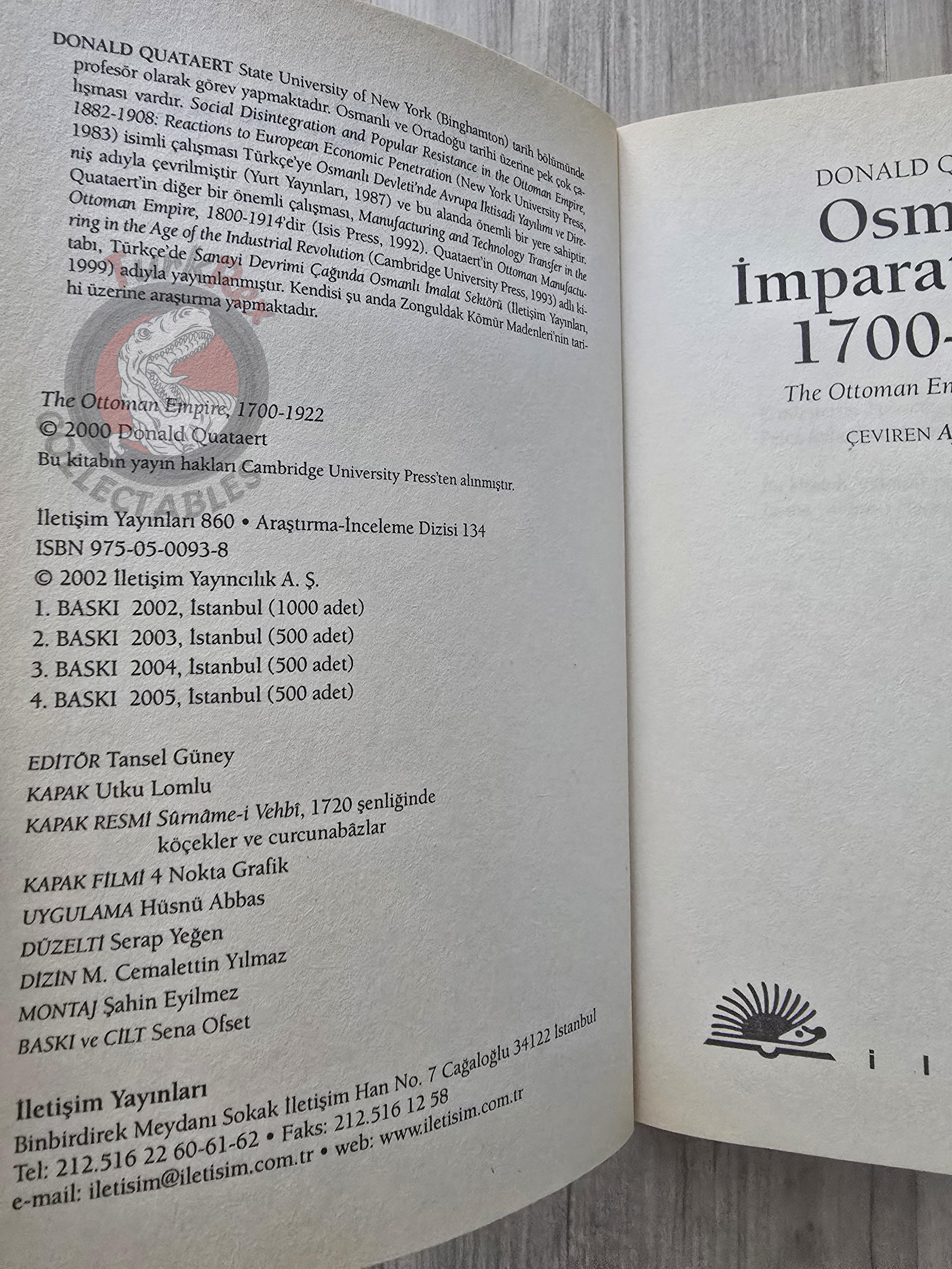 Donald Quataert – The Ottoman Empire 1700–1922 Turkish Book Turkey