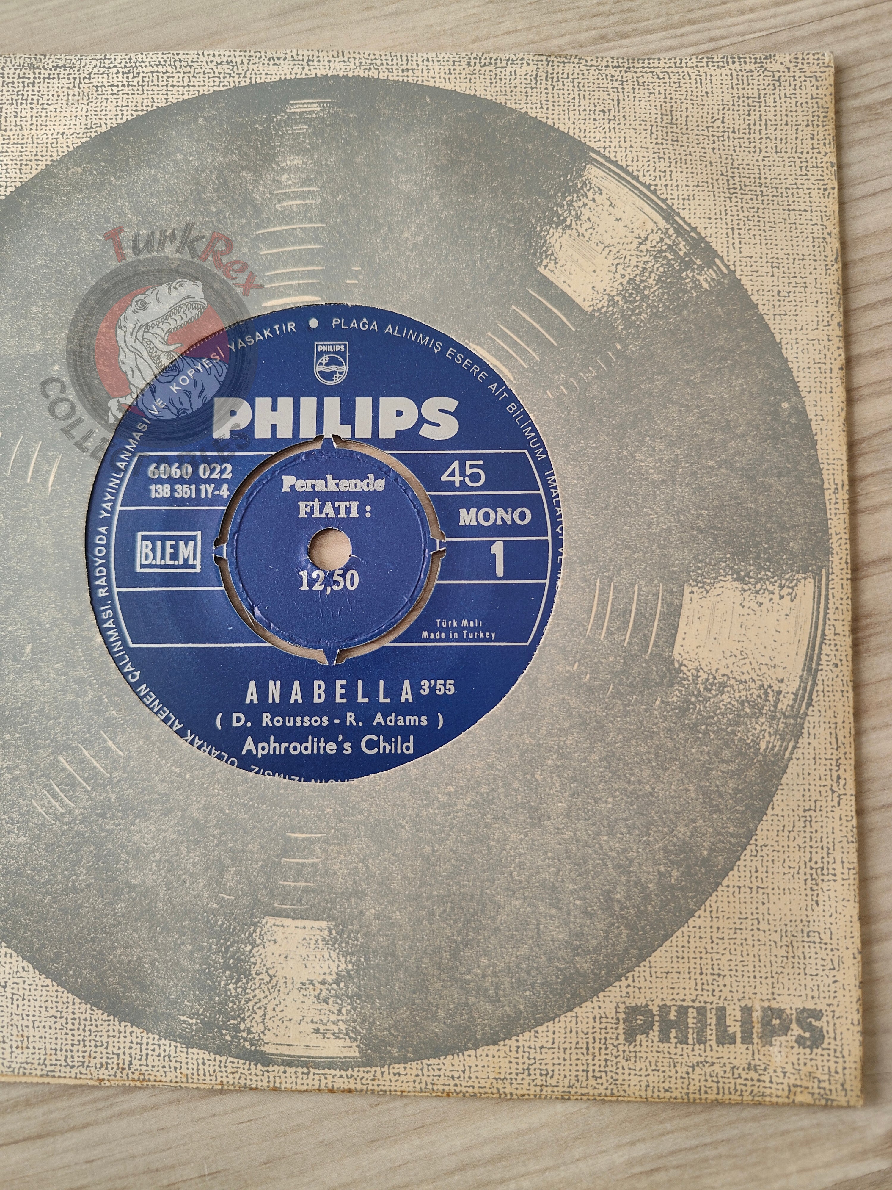 Aphrodite's Child – Annabella 7" Turkish Pressing Vinyl Turkey Edition