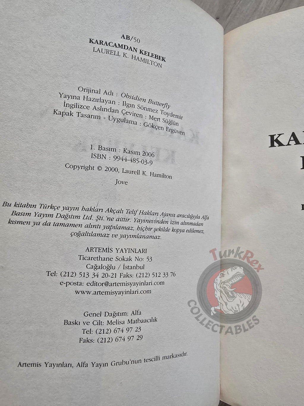Laurell K. Hamilton – Obsidian Butterfly 2006 1st Turkish Book Turkey Anita Blake: Vampire Hunter