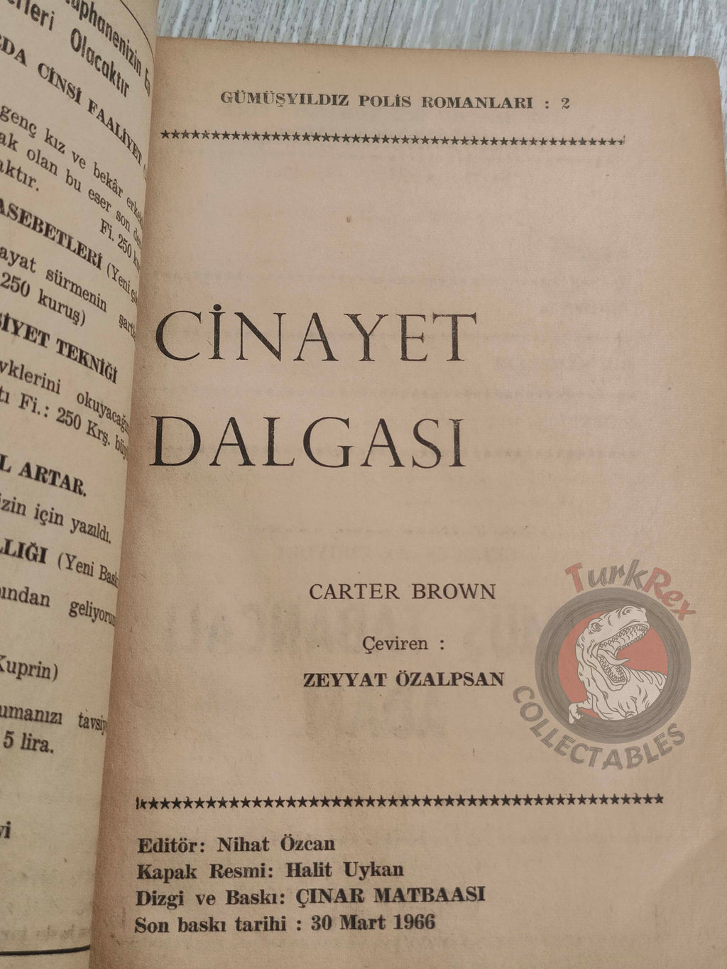 Carter Brown – The Wench is Wicked 1966 1st Turkish Book Turkey