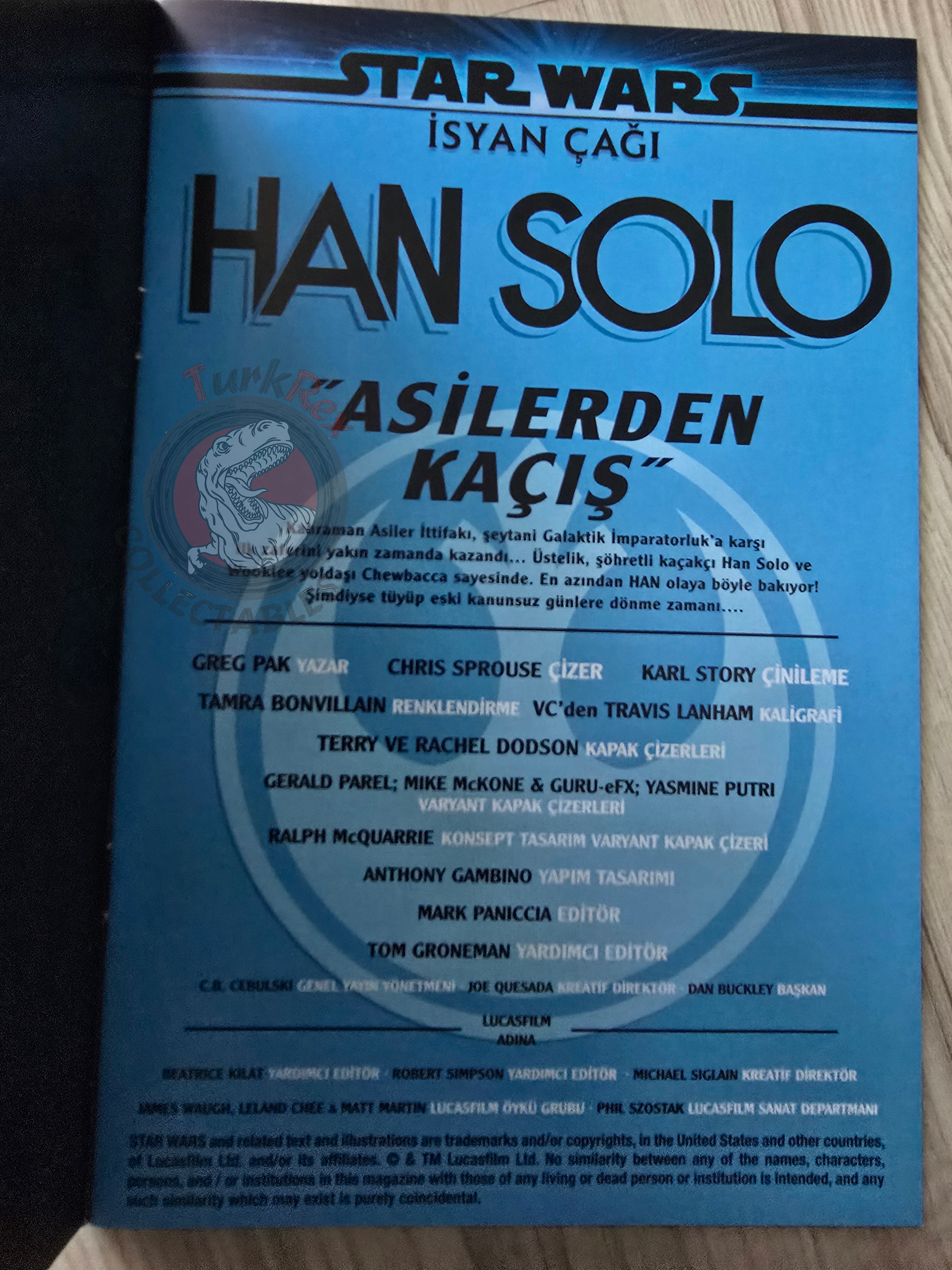 Star Wars - Age of Rebellion: Han Solo #1 Turkish Comic Turkey