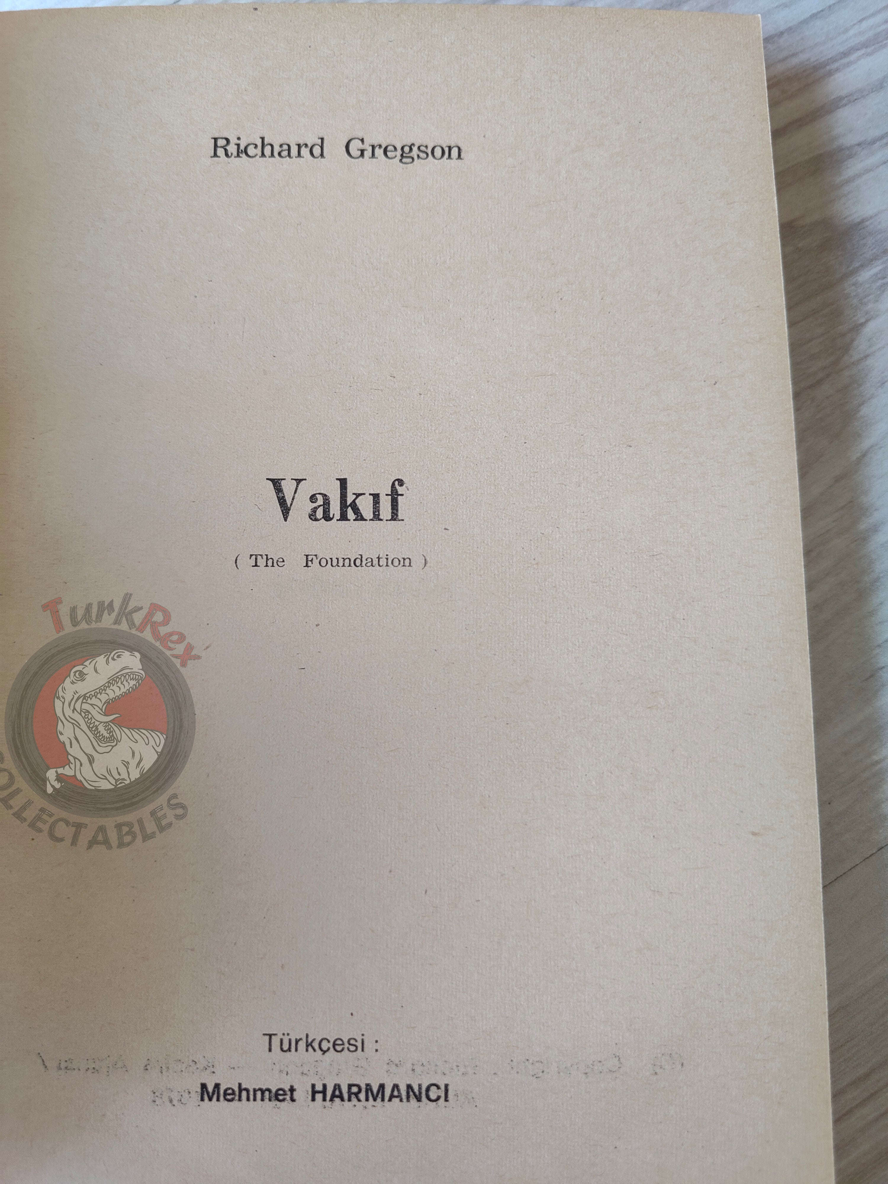 Richard Gregson – The Foundation 1979 1st Turkish Book Turkey