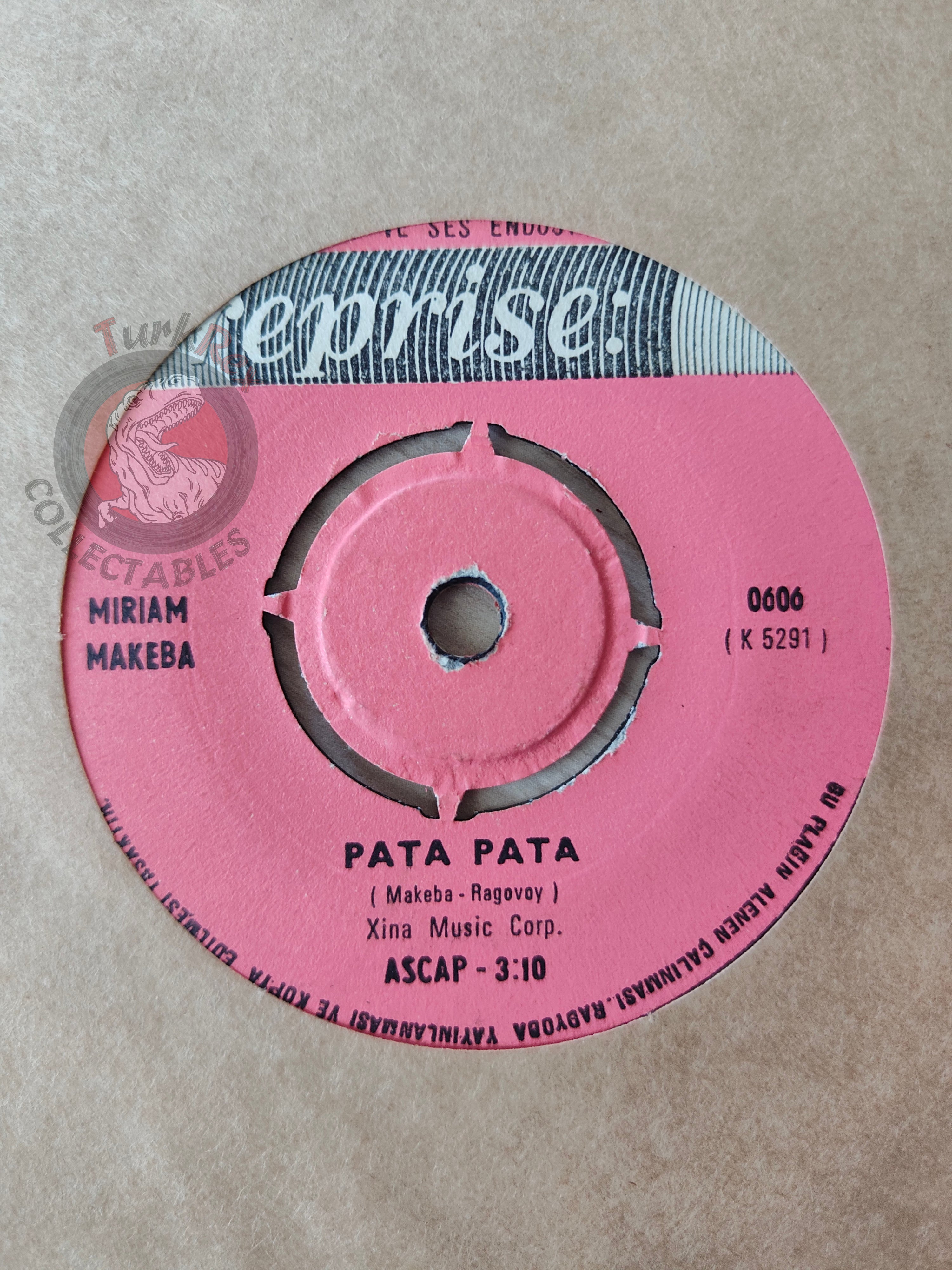 Miriam Makeba – Pata Pata 7" Turkish Pressing Vinyl Turkey Edition