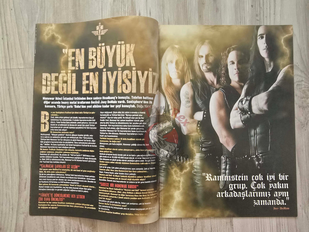 Headbang 2010 Manowar Turkish Mag Turkey  Burzum Draconian Sepultura The Runaways