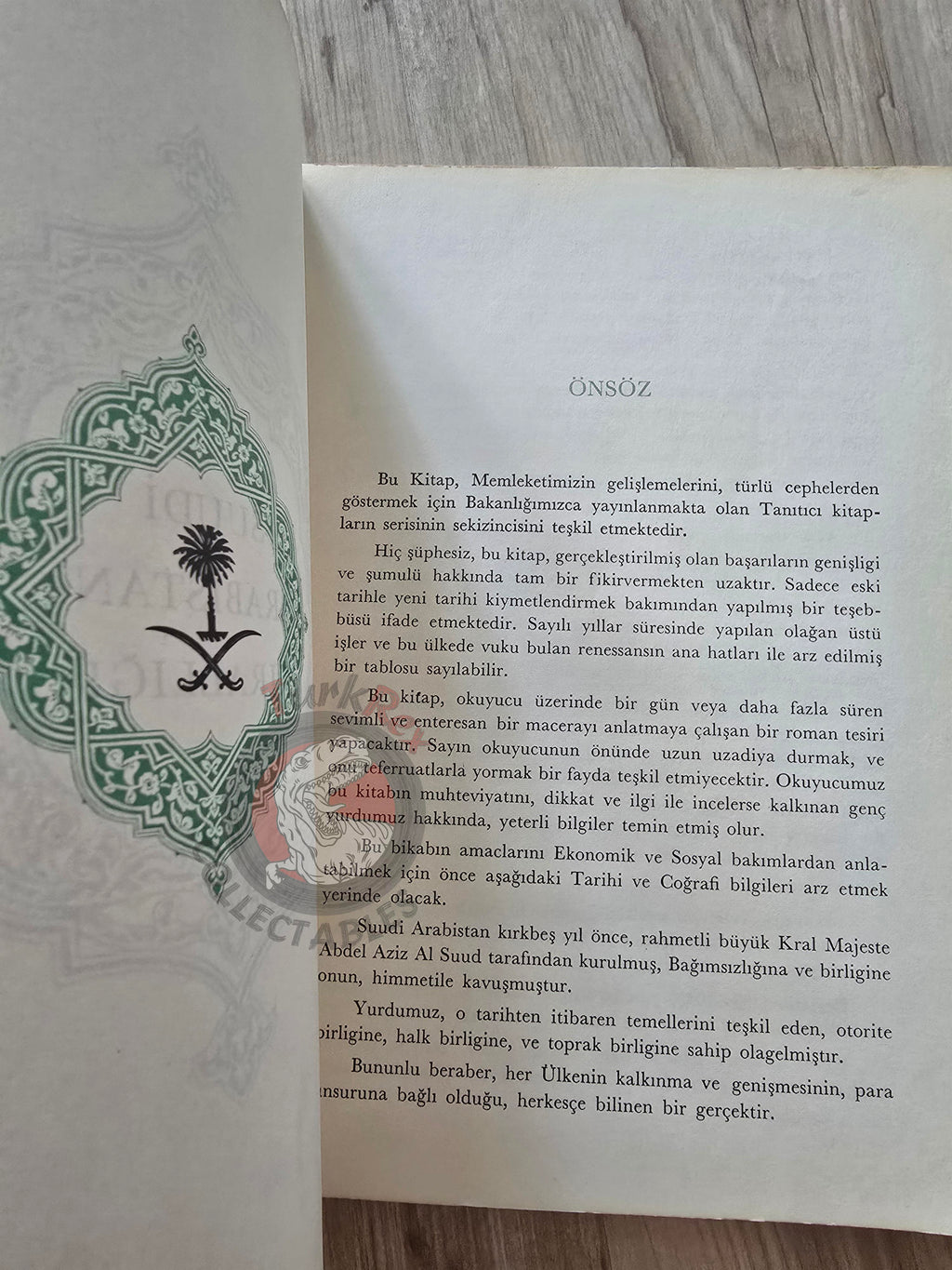 Saudi Arabia Kingdom 1970s Turkish Book Turkey with Maps King Faisal Bin Abdulaziz Al Saud