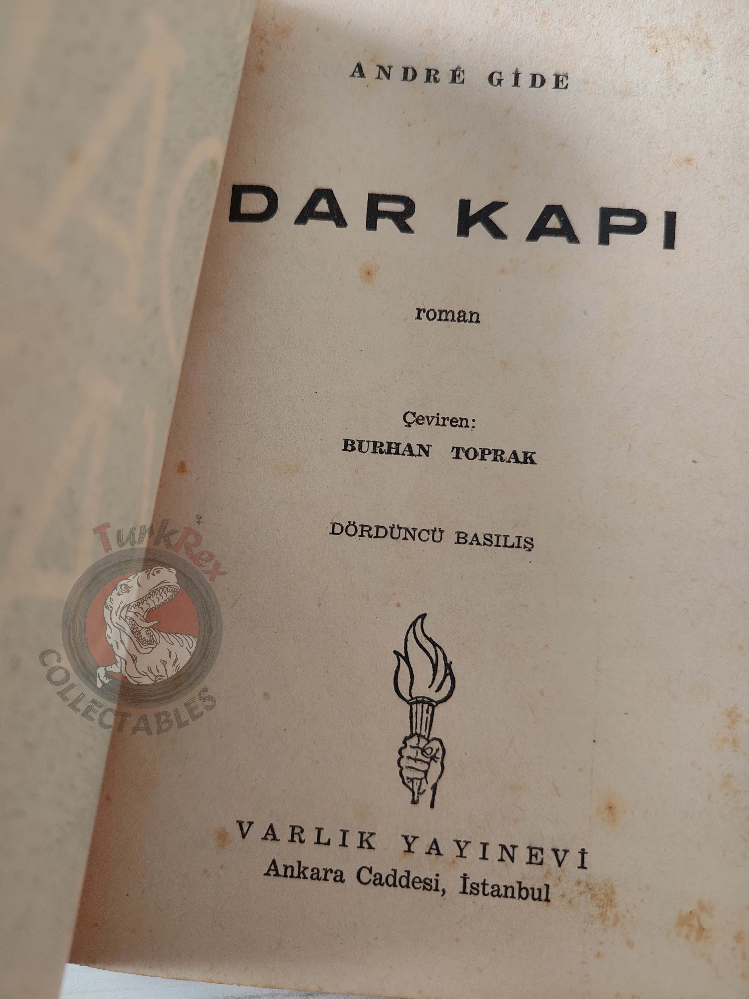 André Gide – Strait Is the Gate 1957 Turkish Book Turkey