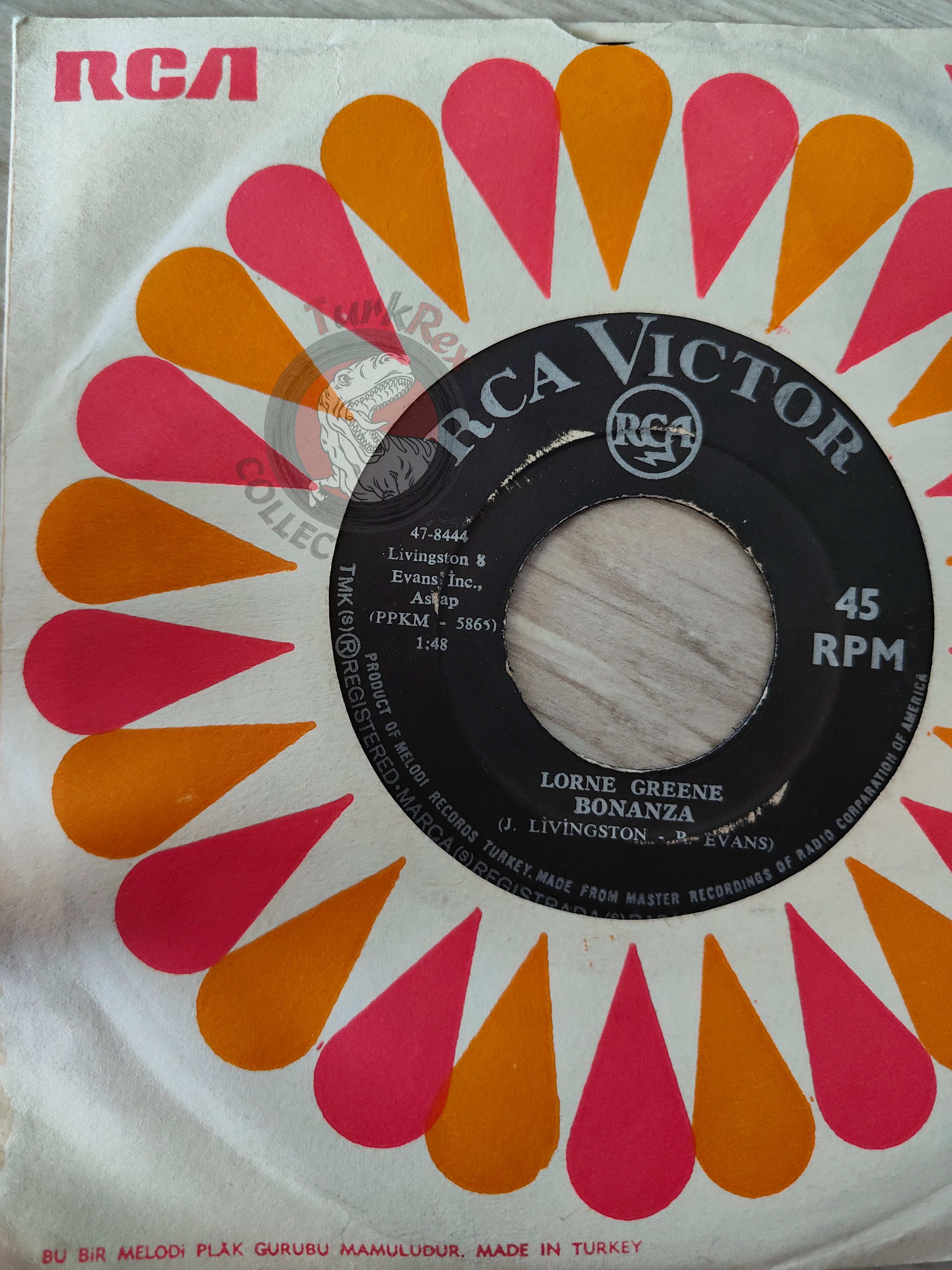 Lorne Greene – Ringo / Bonanza 7" Turkish Pressing Vinyl Turkey Edition