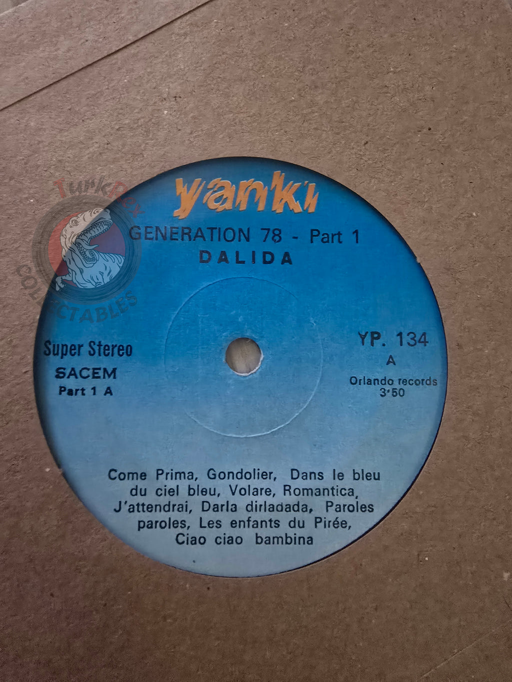 Dalida – Génération 78 7" Turkish Pressing Vinyl Turkey Edition 2