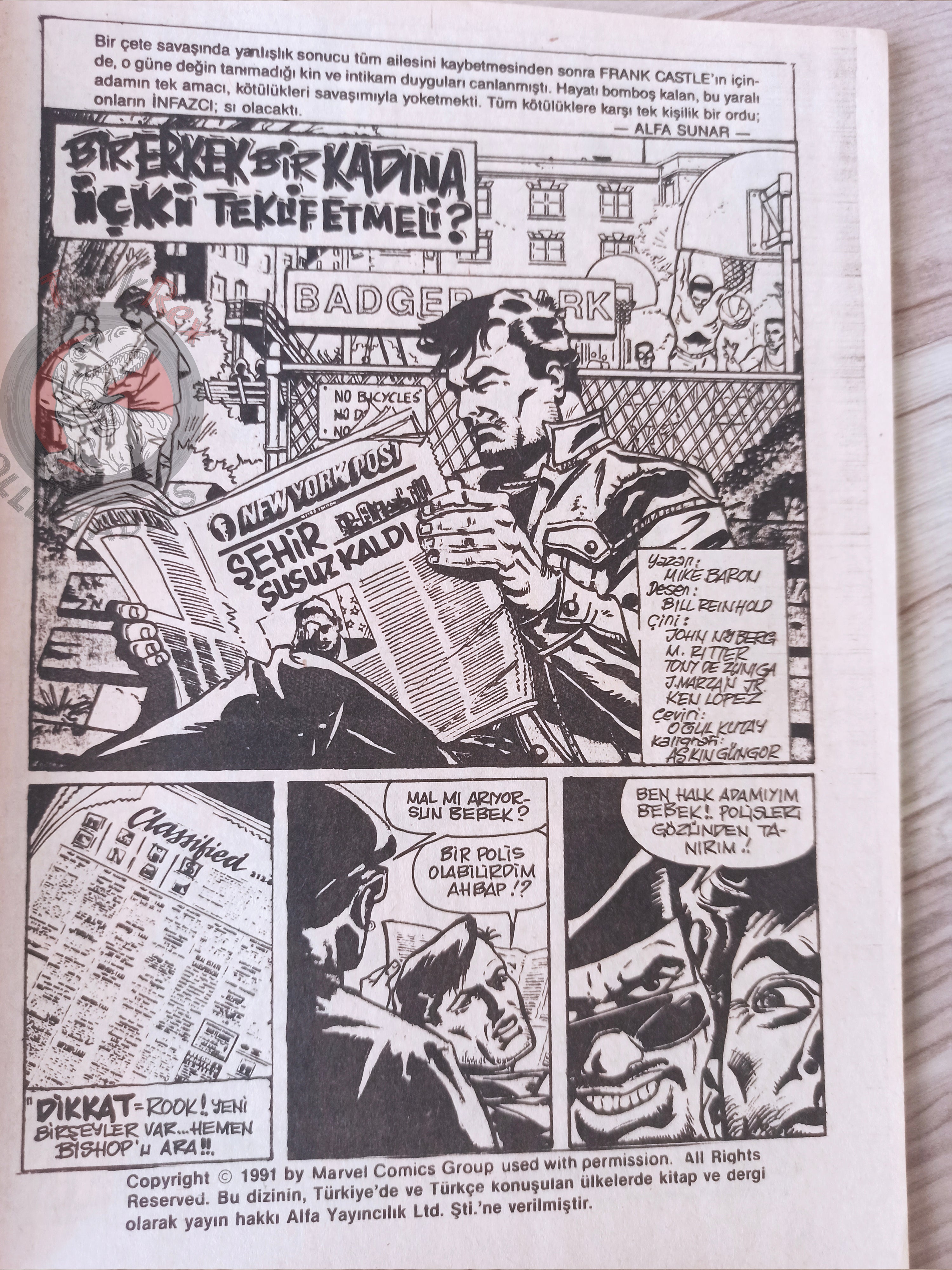 The Punisher #5 1991 Turkish Comic Turkey #50 #41