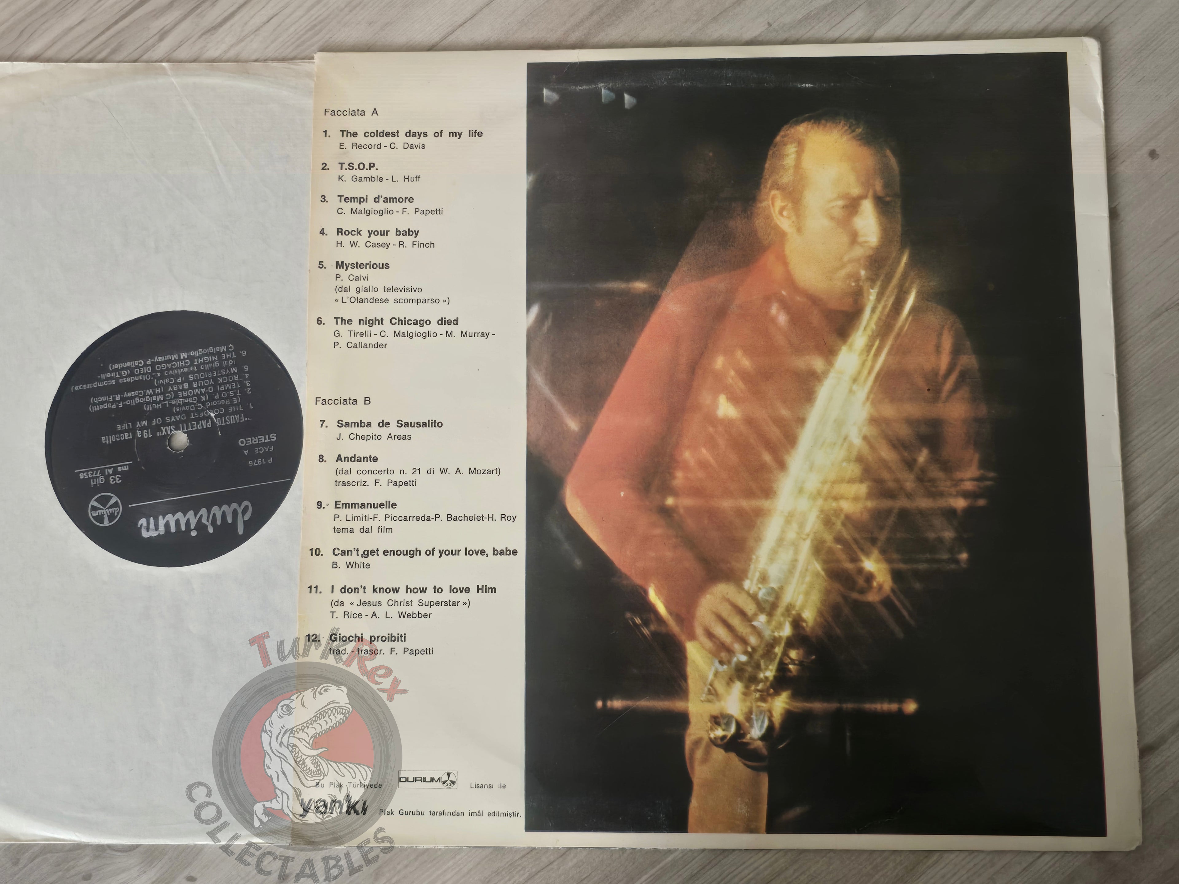 Fausto Papetti – 19a Raccolta Turkish Pressing Vinyl Turkey Edition