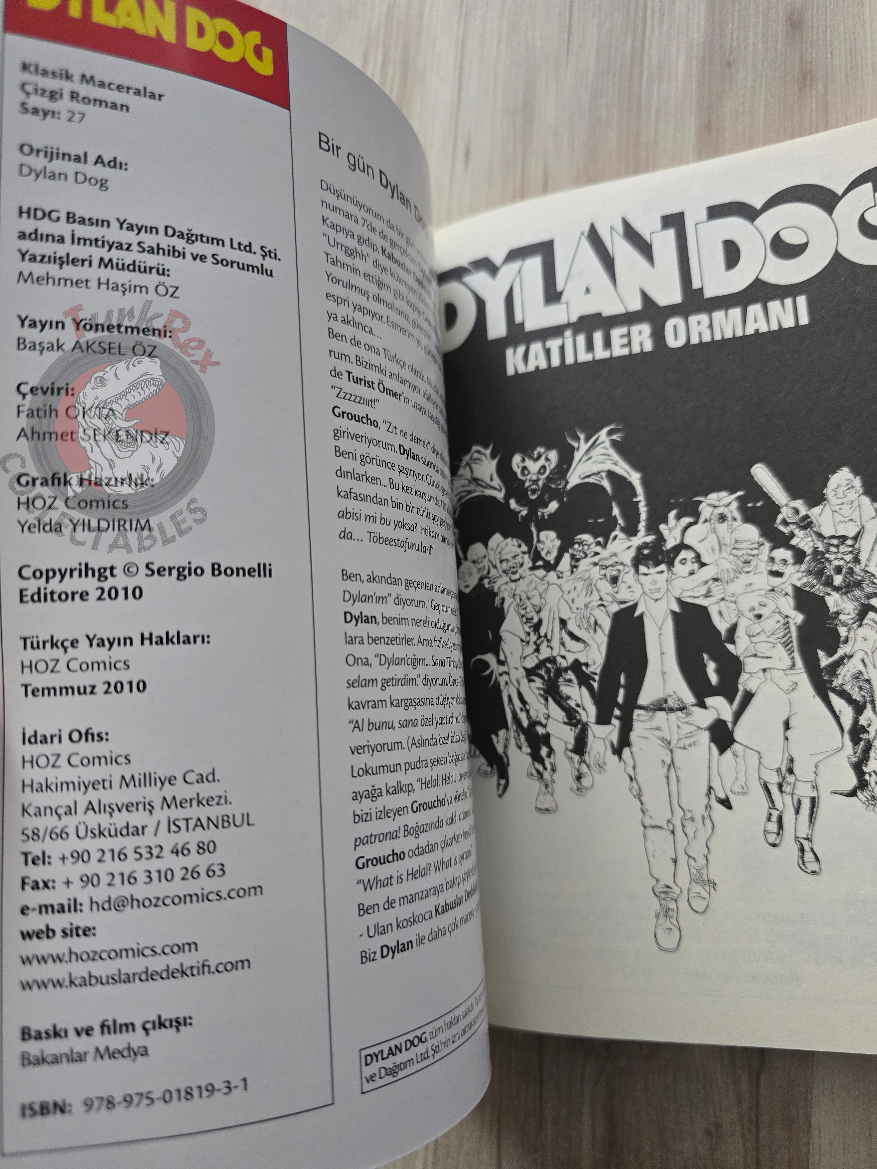 Dylan Dog #27 2010 Turkish Comic Turkey Il bosco degli assassini  #70 #71