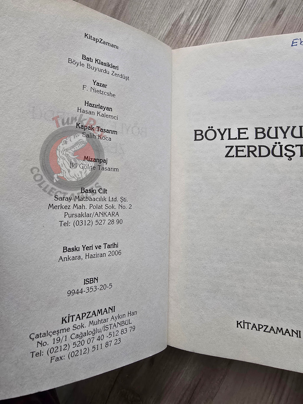 Friedrich Nietzsche – Thus Spoke Zarathustra 2006 Turkish Book Turkey