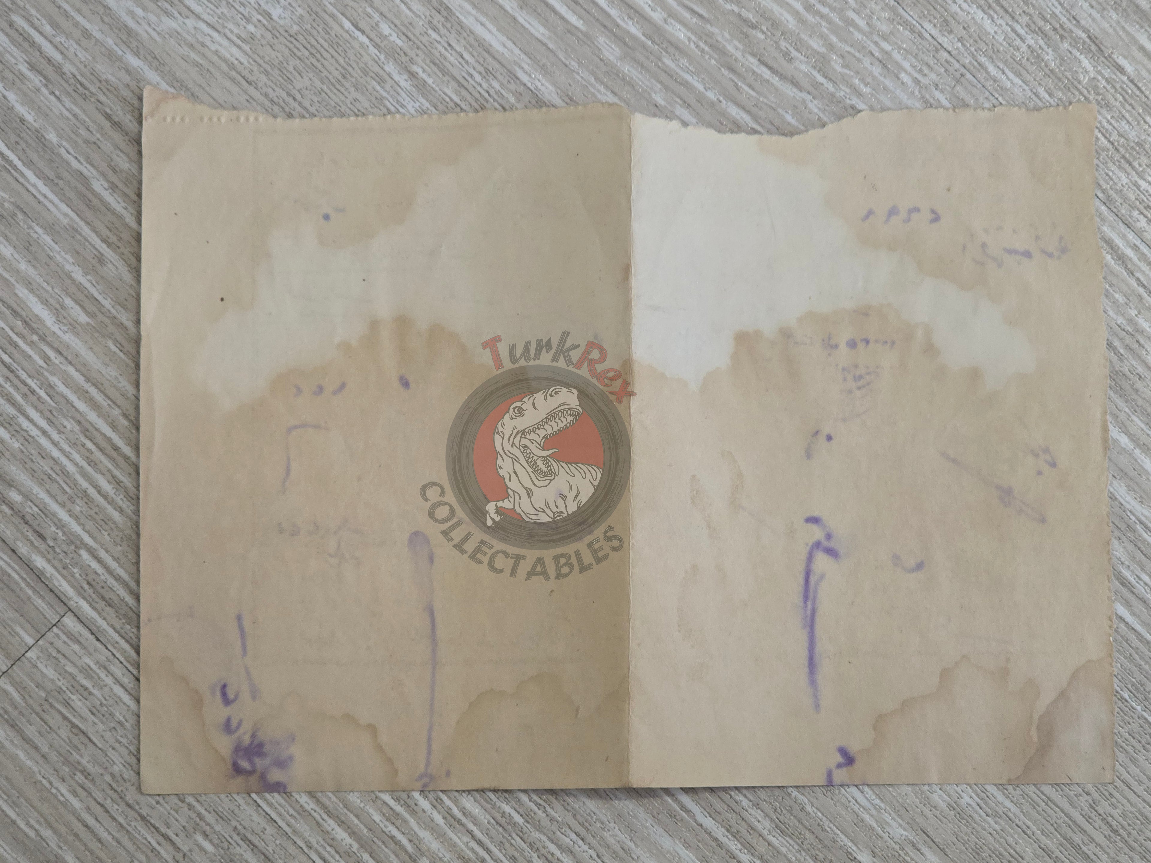 Ottoman Tax Receipt 1919 Armenian Merchant Pickle Shop İstanbul Aksaray Armenia