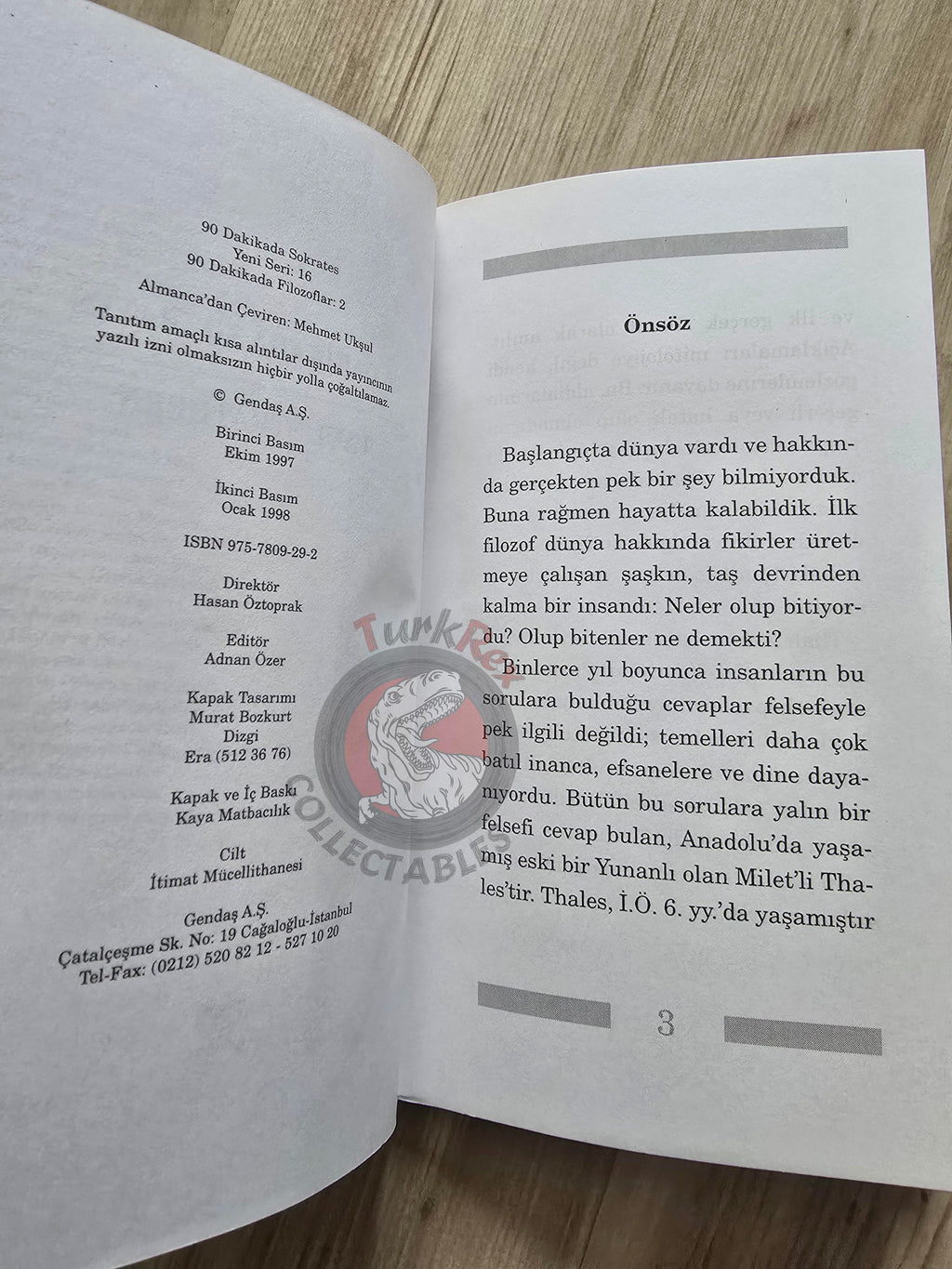 Paul Strathern – Socrates in 90 Minutes 1998 Turkish Book Turkey