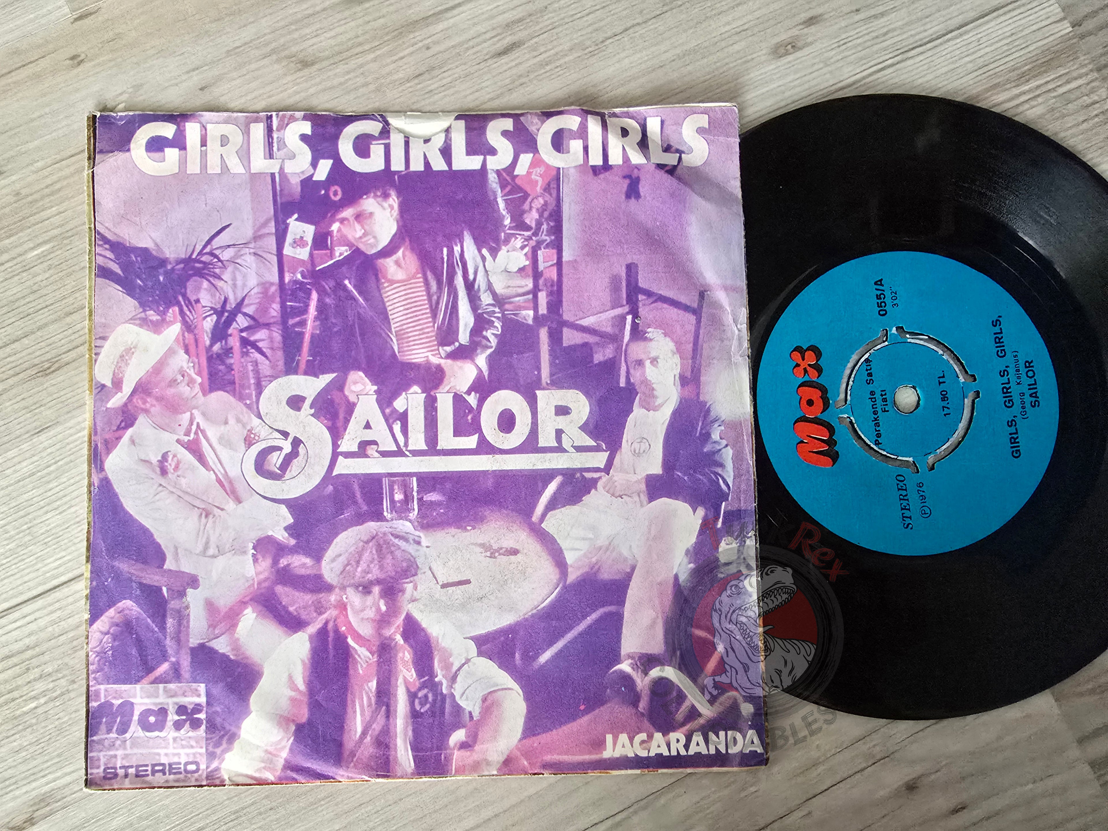 Sailor – Girls, Girls, Girls 7" Turkish Pressing Vinyl Turkey Edition