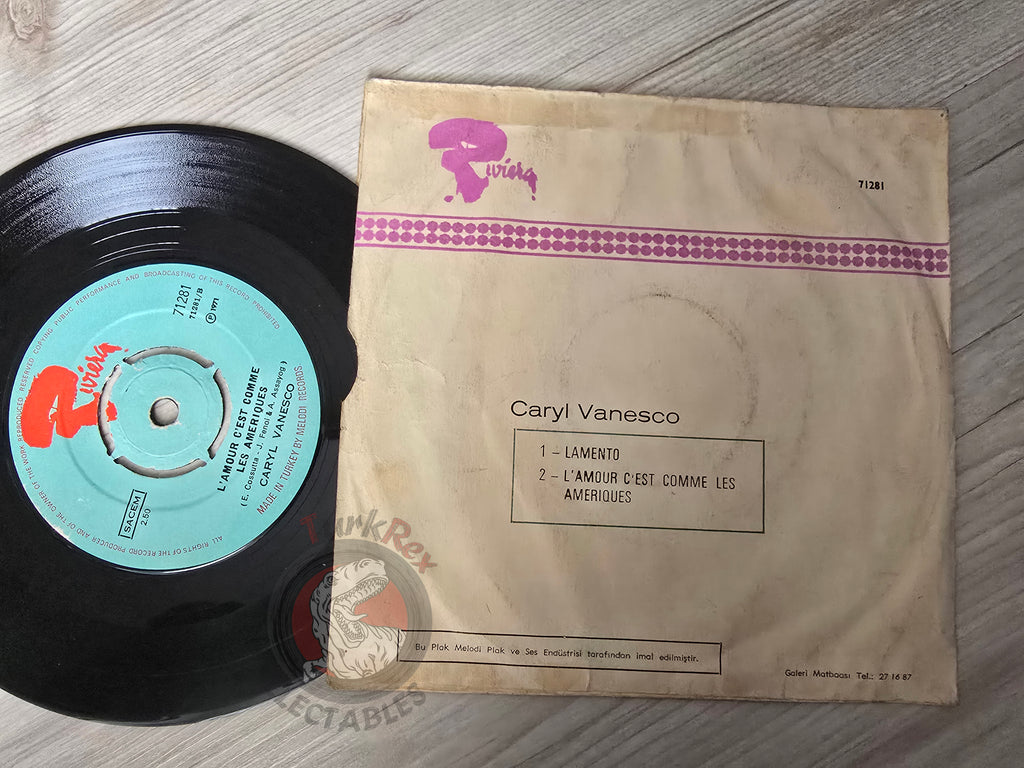 Caryl Vanesco – Lamento 7" Turkish Pressing Vinyl Turkey Edition