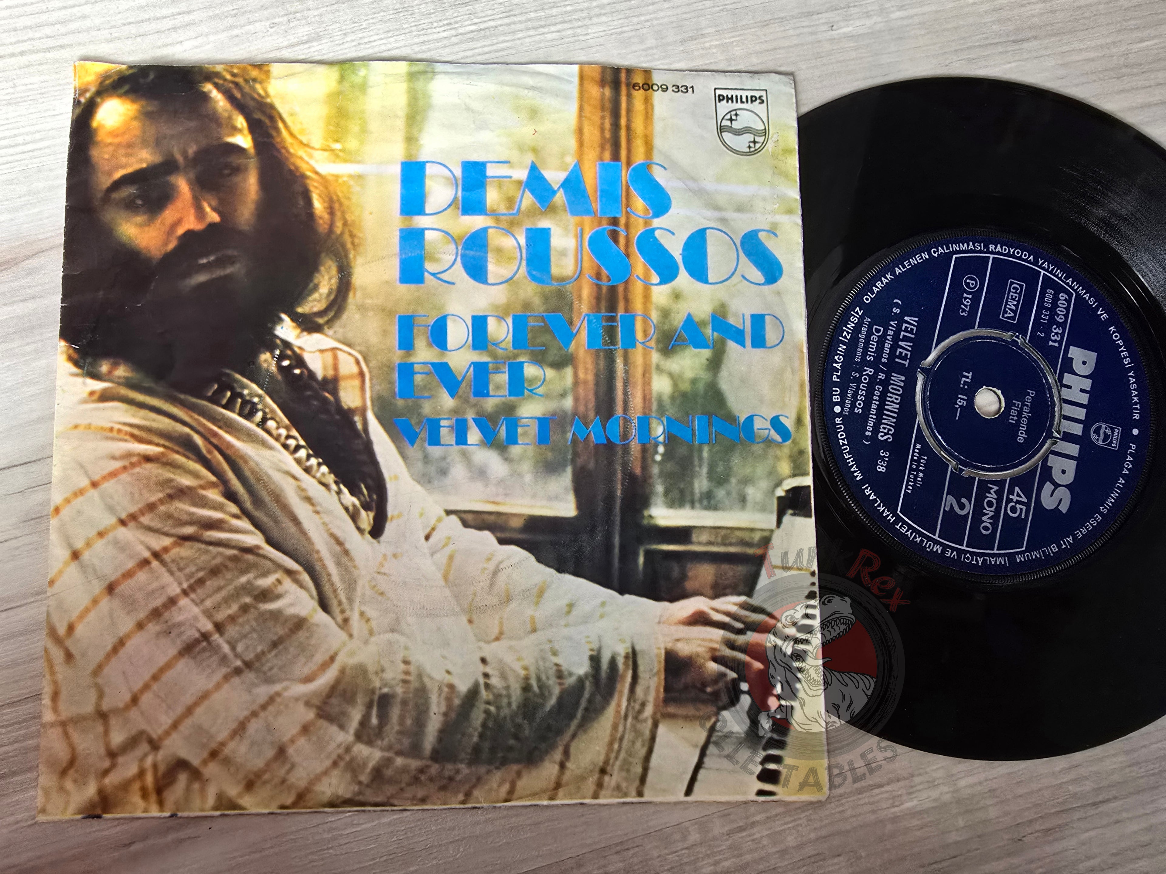Demis Roussos – Forever And Ever  7" Turkish Pressing Vinyl Turkey Edition