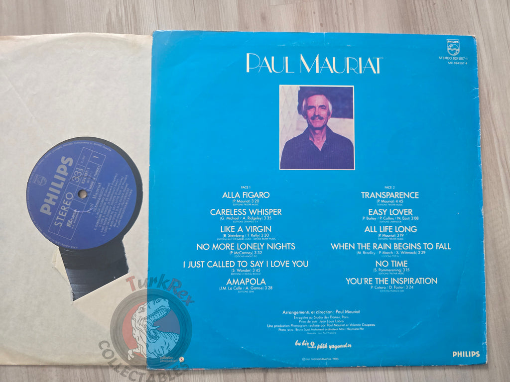 Paul Mauriat – Transparence Turkish Pressing Vinyl Turkey Edition