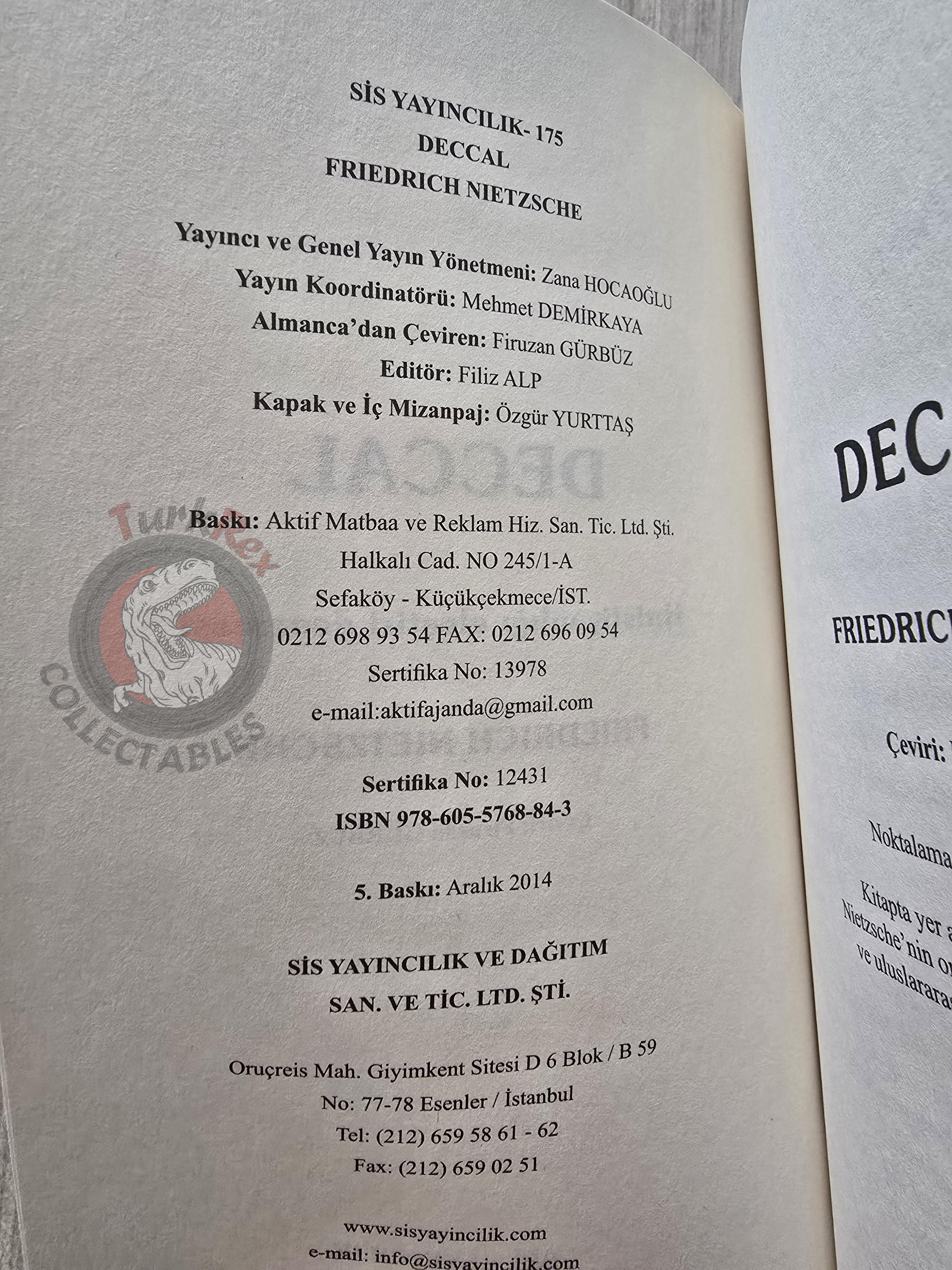 Friedrich Nietzsche – The Antichrist 2014 Turkish Book Turkey