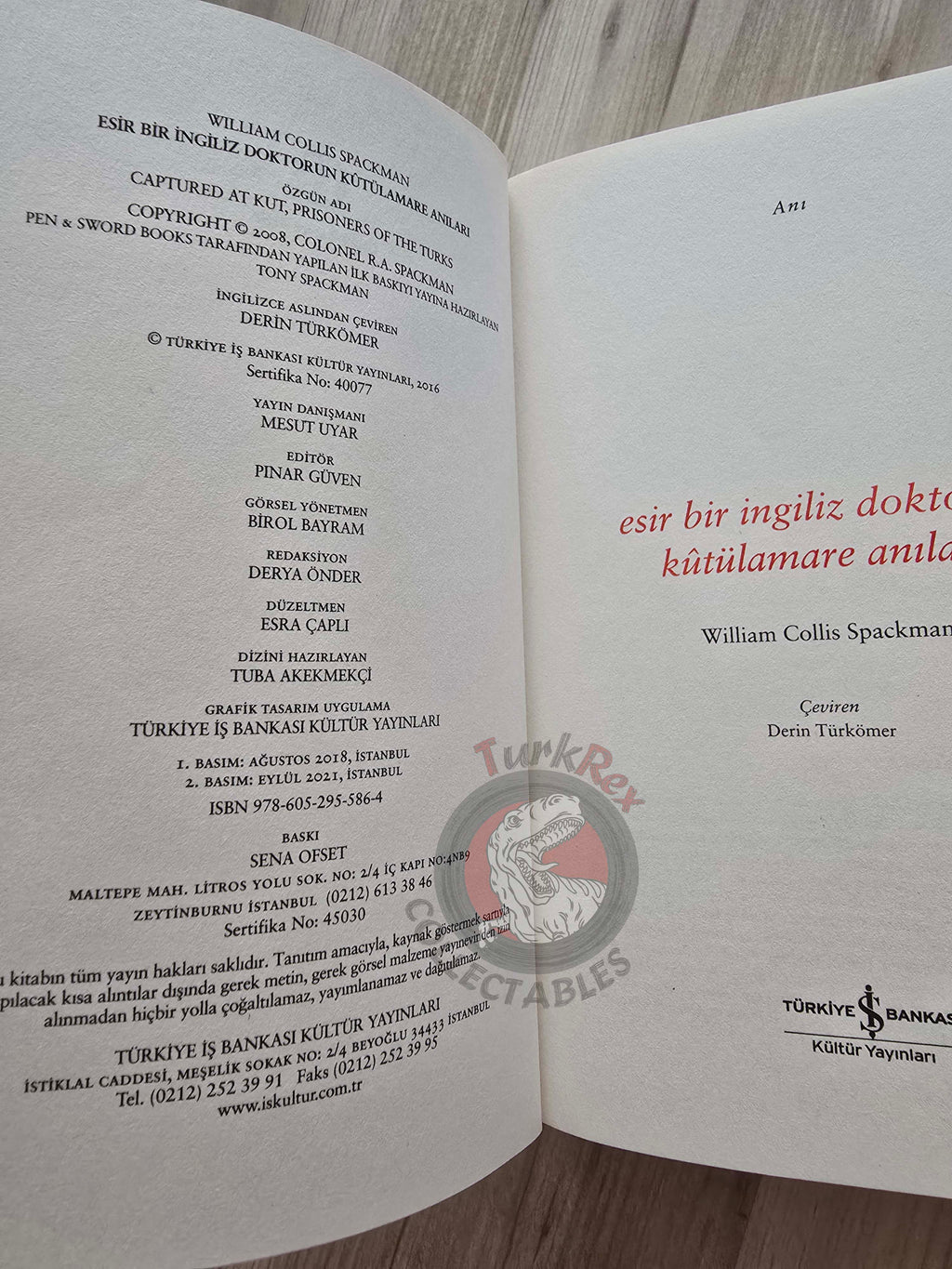 William Collis Spackman – Captured at Kut, Prisoners of the Turks 2021 Turkish Book Turkey