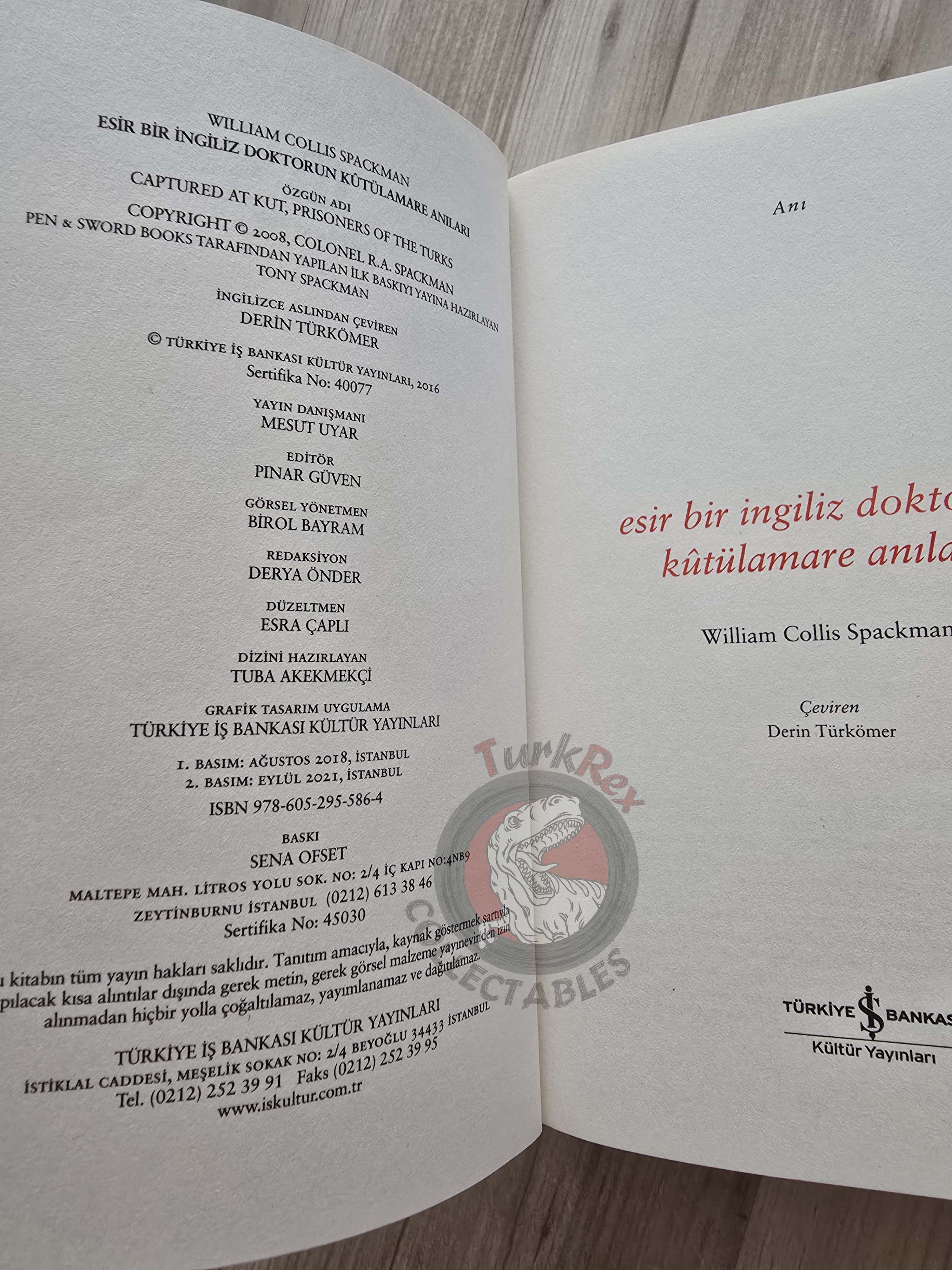 William Collis Spackman – Captured at Kut, Prisoners of the Turks 2021 Turkish Book Turkey