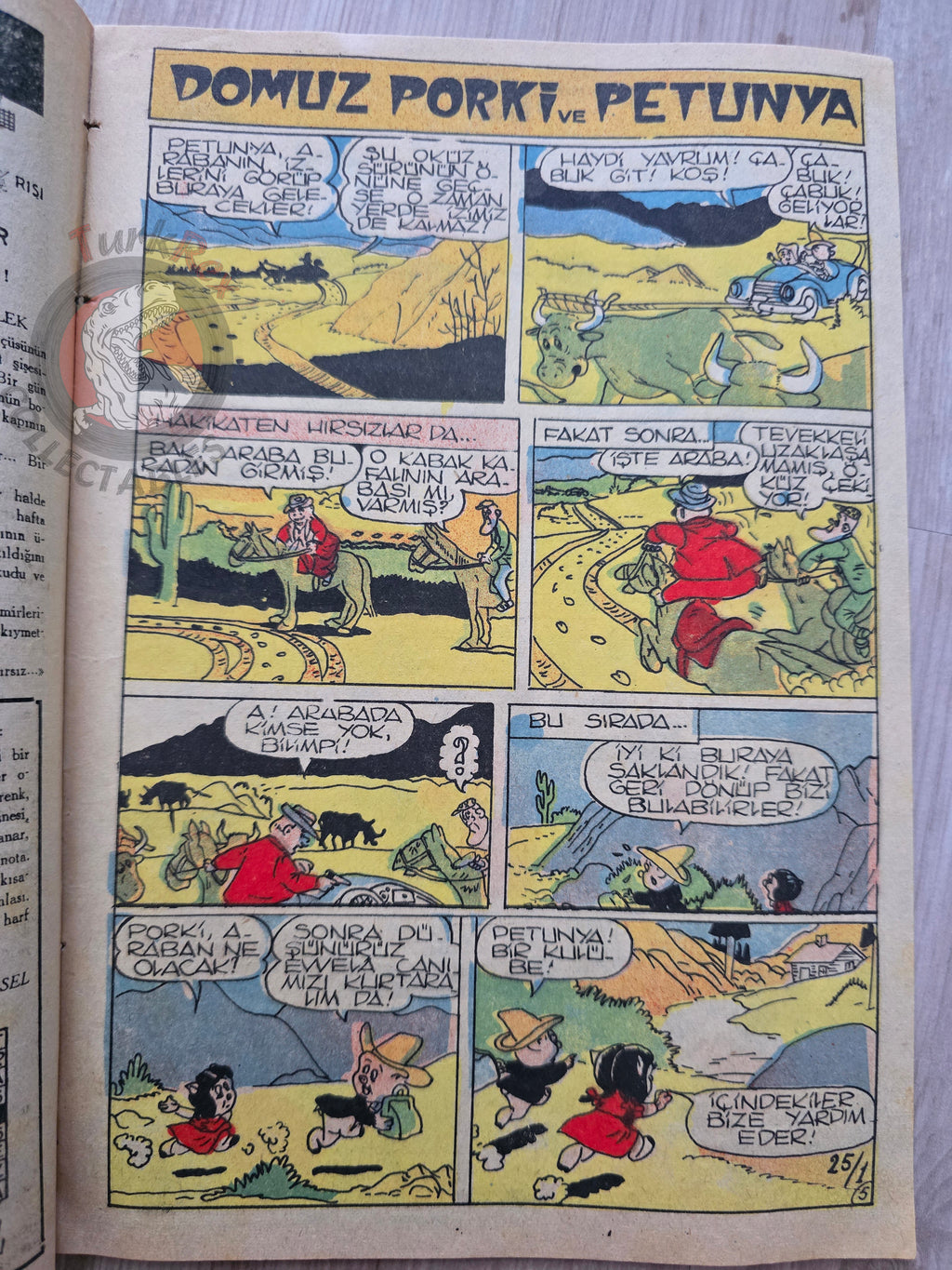 Çocuk Haftası Magazine 1962 Porky Pig Turkish Comic Turkey