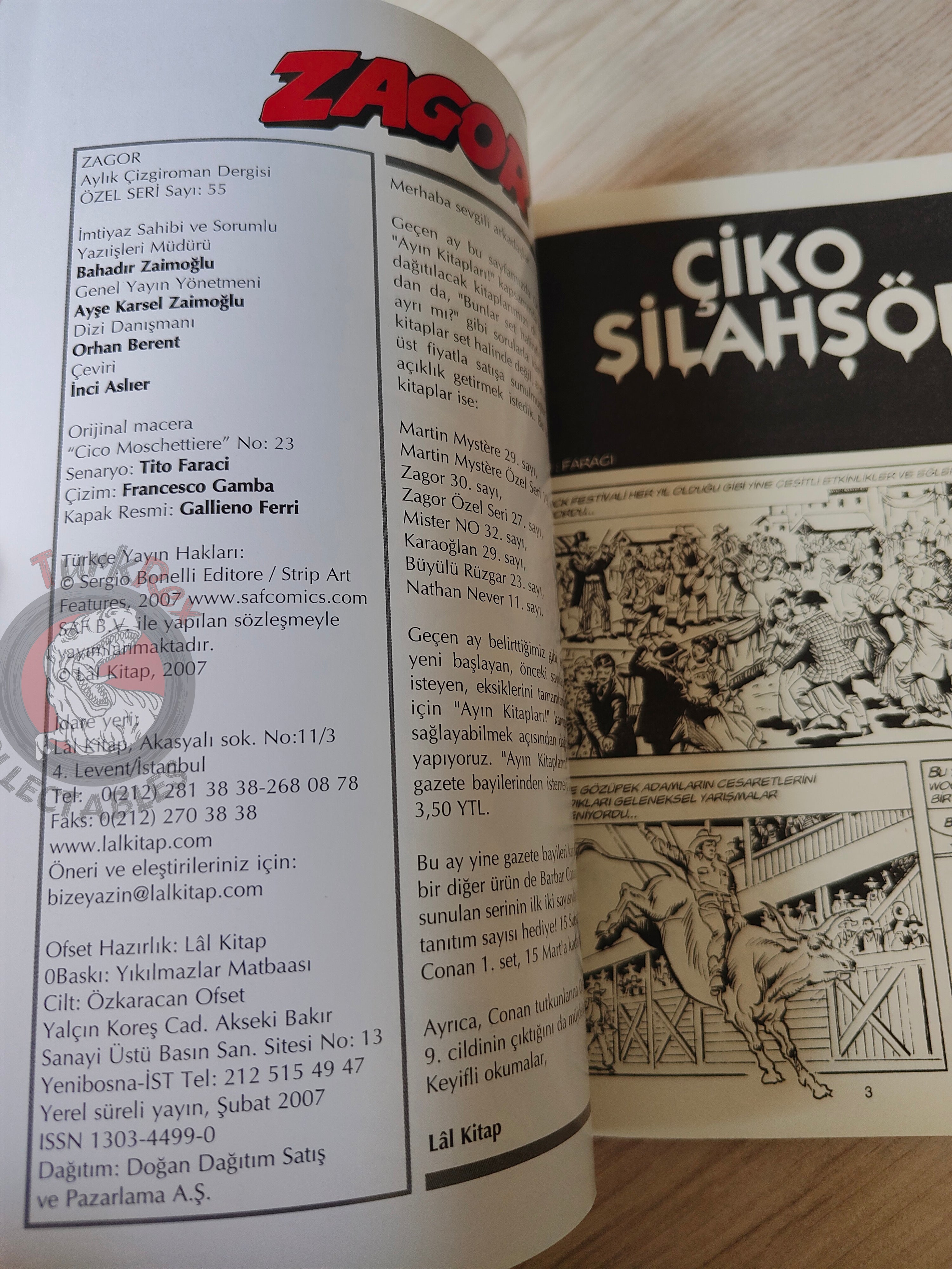 Zagor Cico #55 2007 Cico Moschettiere Turkish Comic Turkey #23