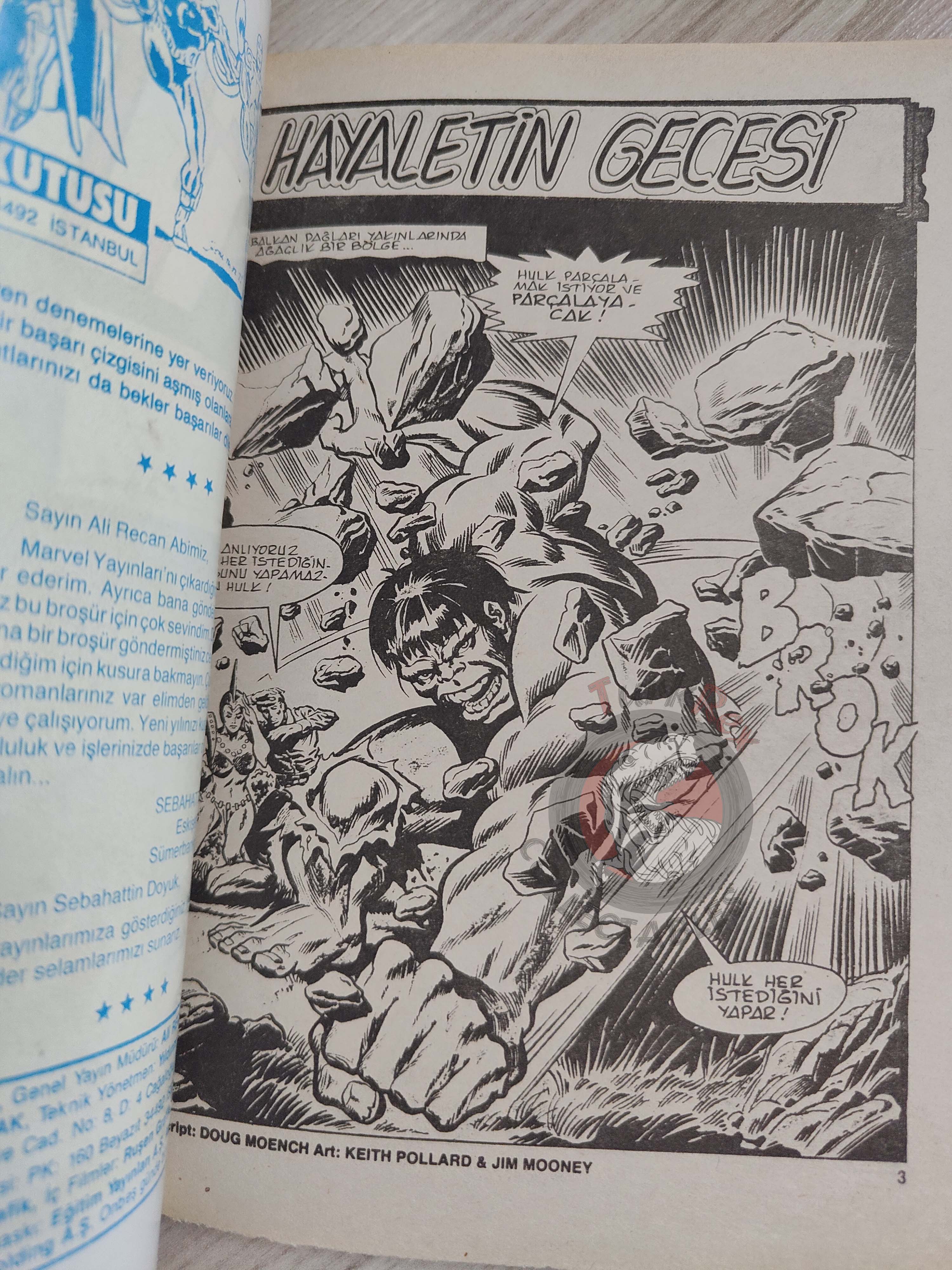 Hulk #18 1988 Turkish Comic Turkey cover Rampaging #7 #95 She-Hulk