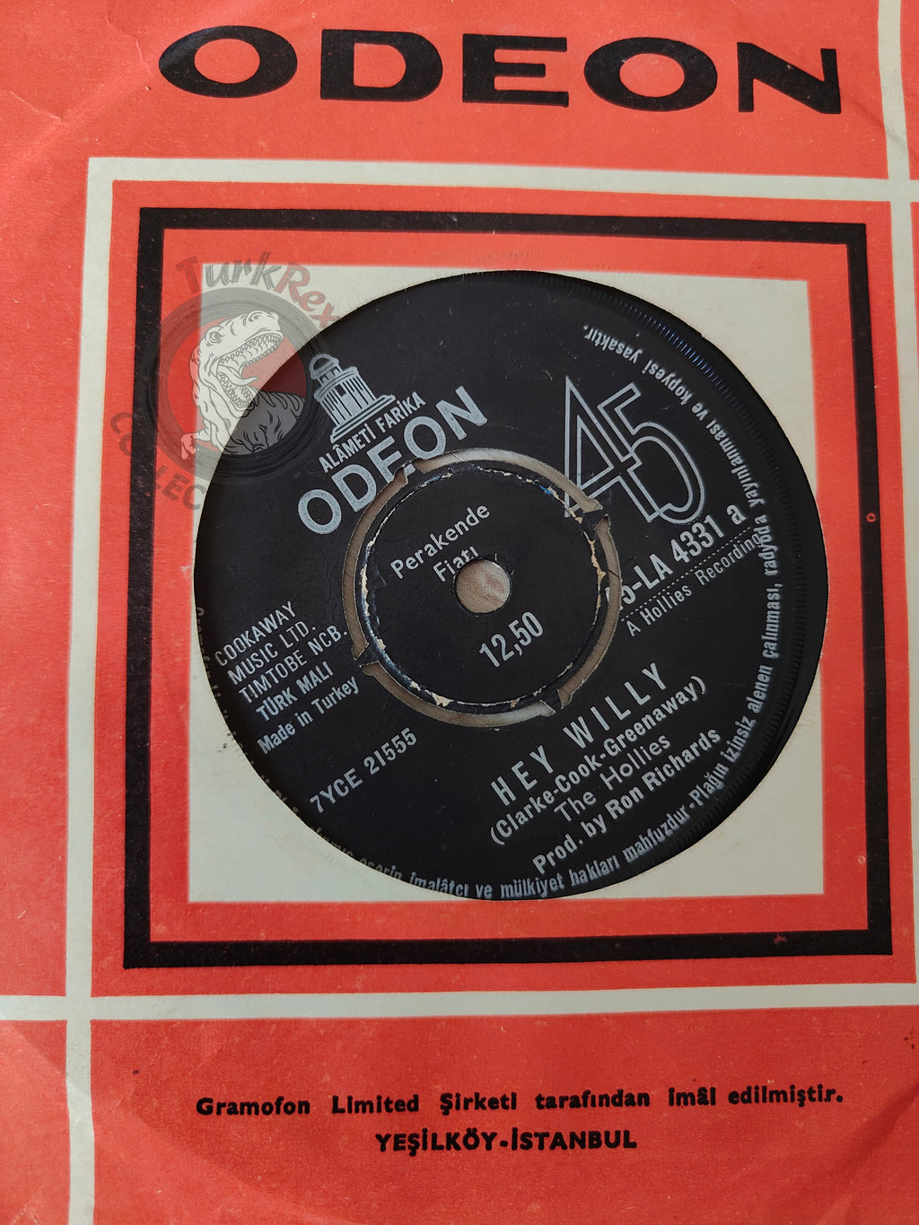 The Hollies – Hey Willy 7" Turkish Pressing Vinyl Turkey Edition
