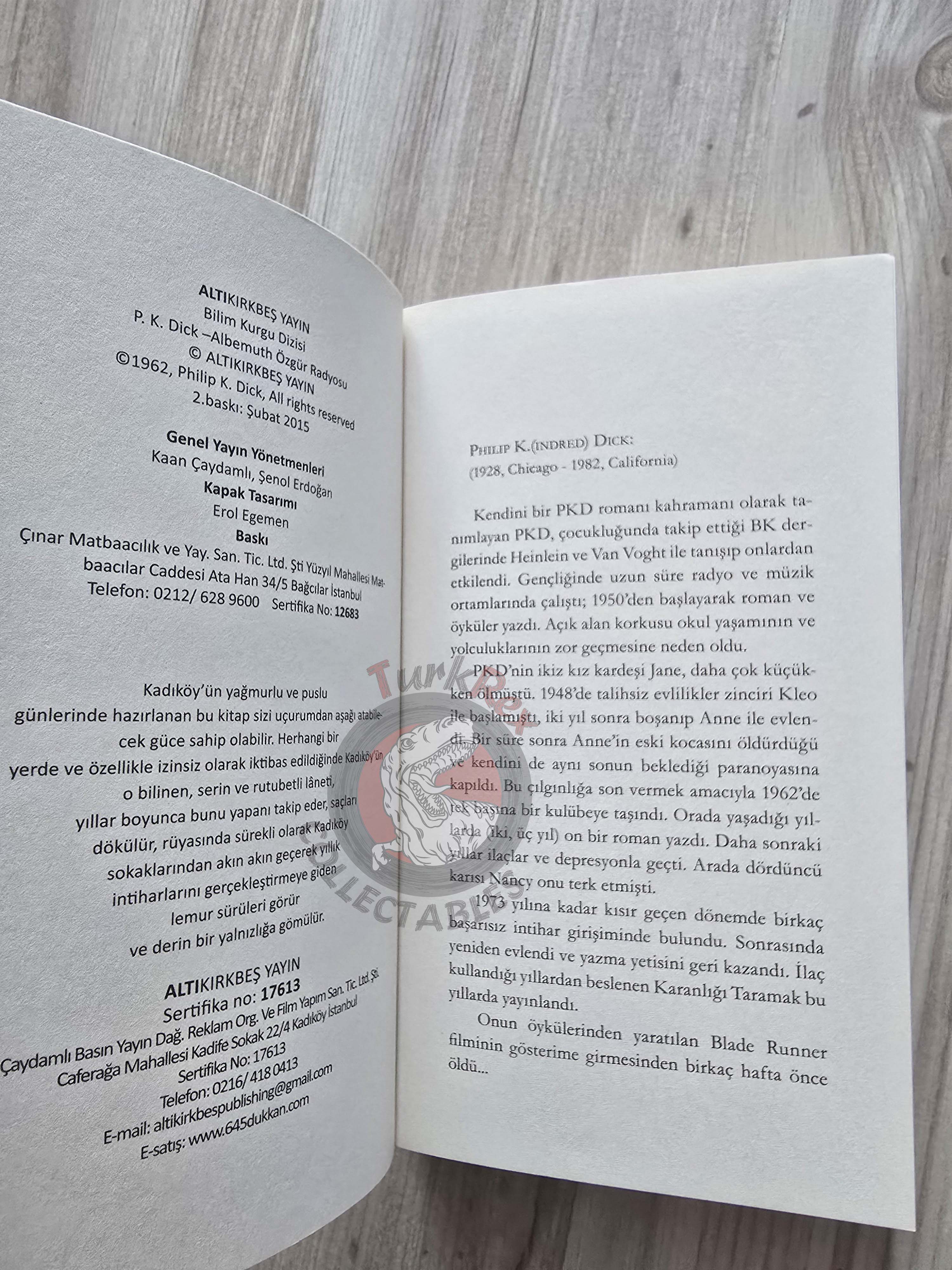 Philip K. Dick – Radio Free Albemuth 2015 Turkish Book Turkey