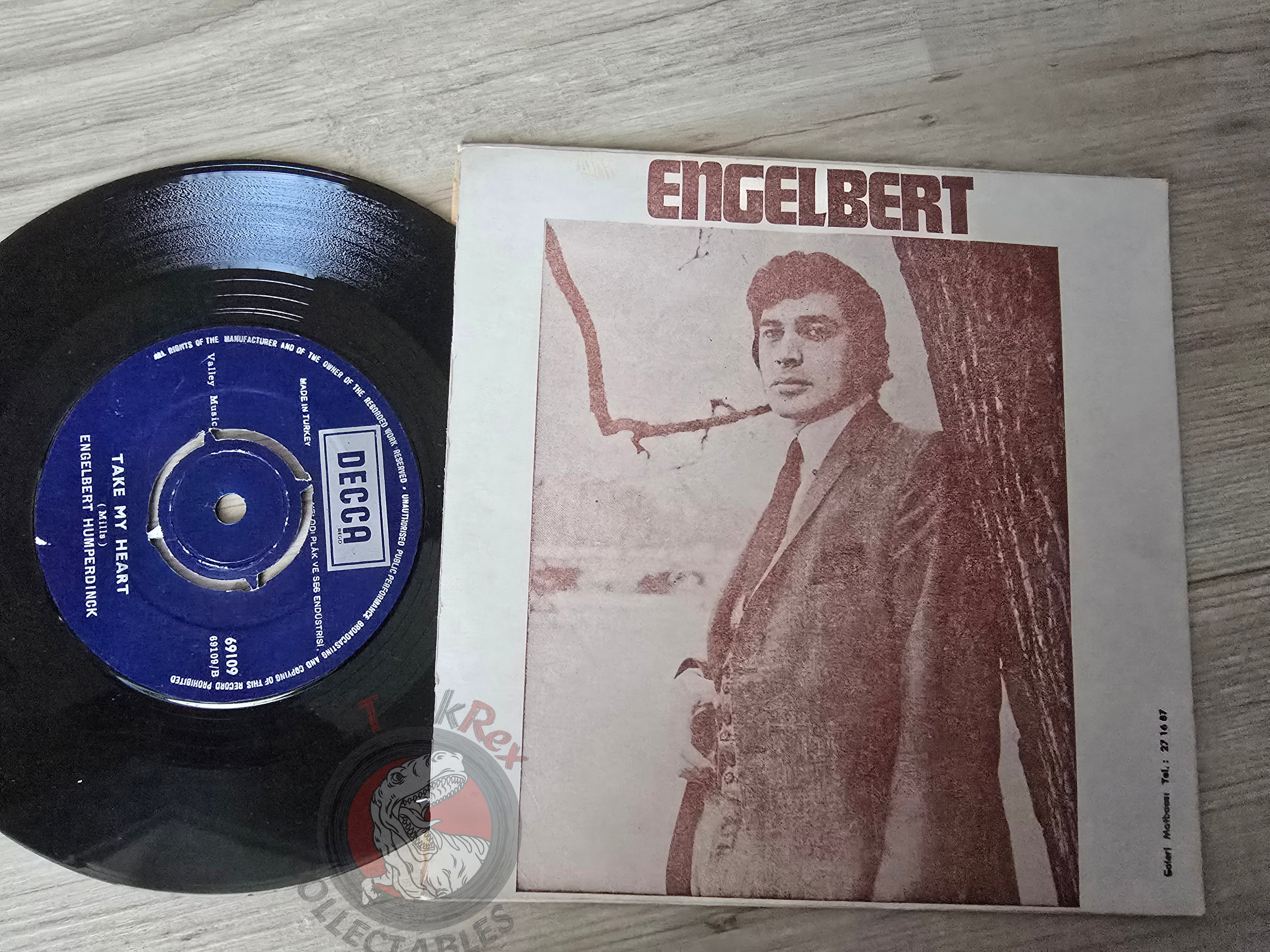 Engelbert Humperdinck – Winter World Of Love / Take My Heart 7" Turkish Pressing Vinyl Turkey Edition