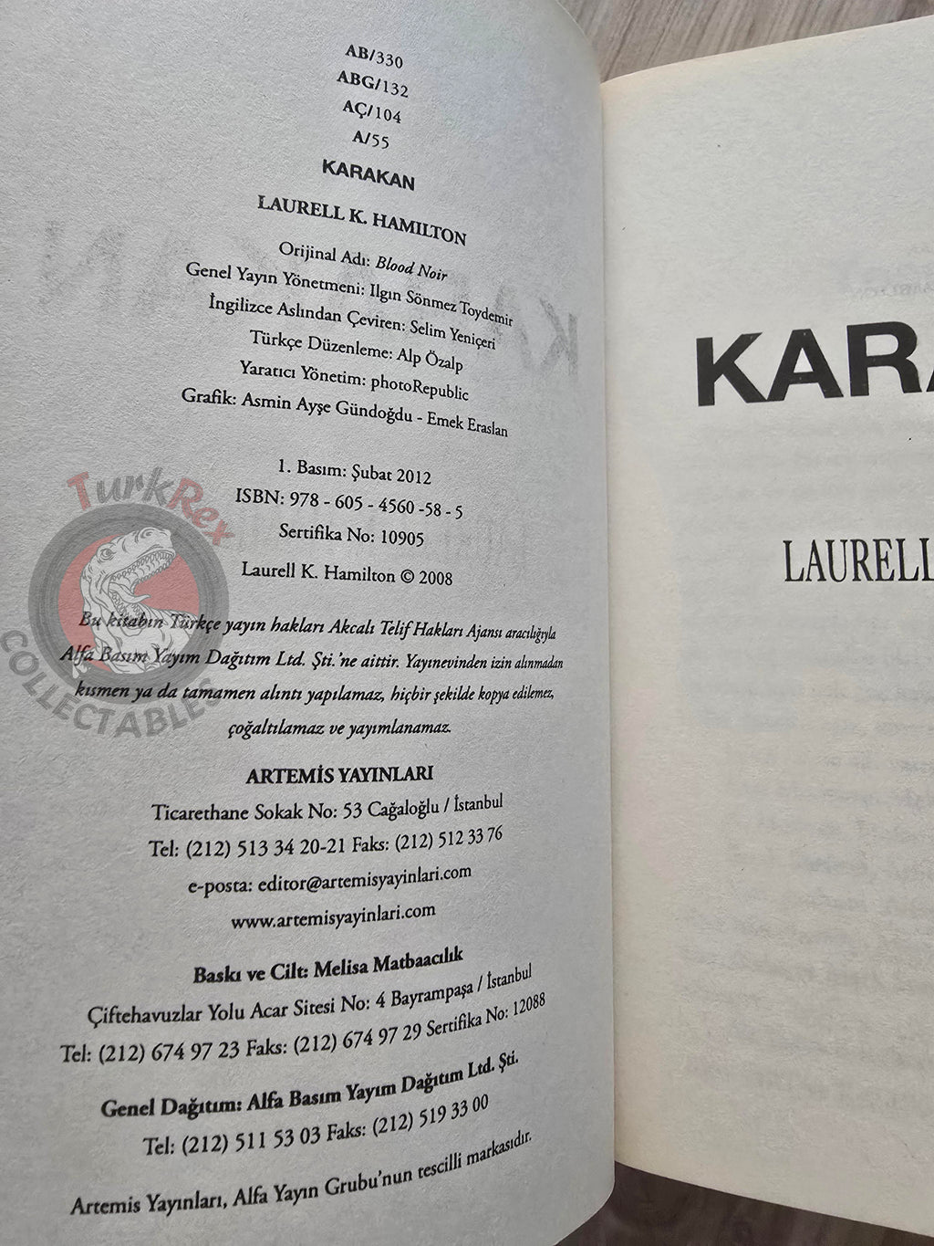 Laurell K. Hamilton – Blood Noir 2012 1st Turkish Book Turkey Anita Blake: Vampire Hunter