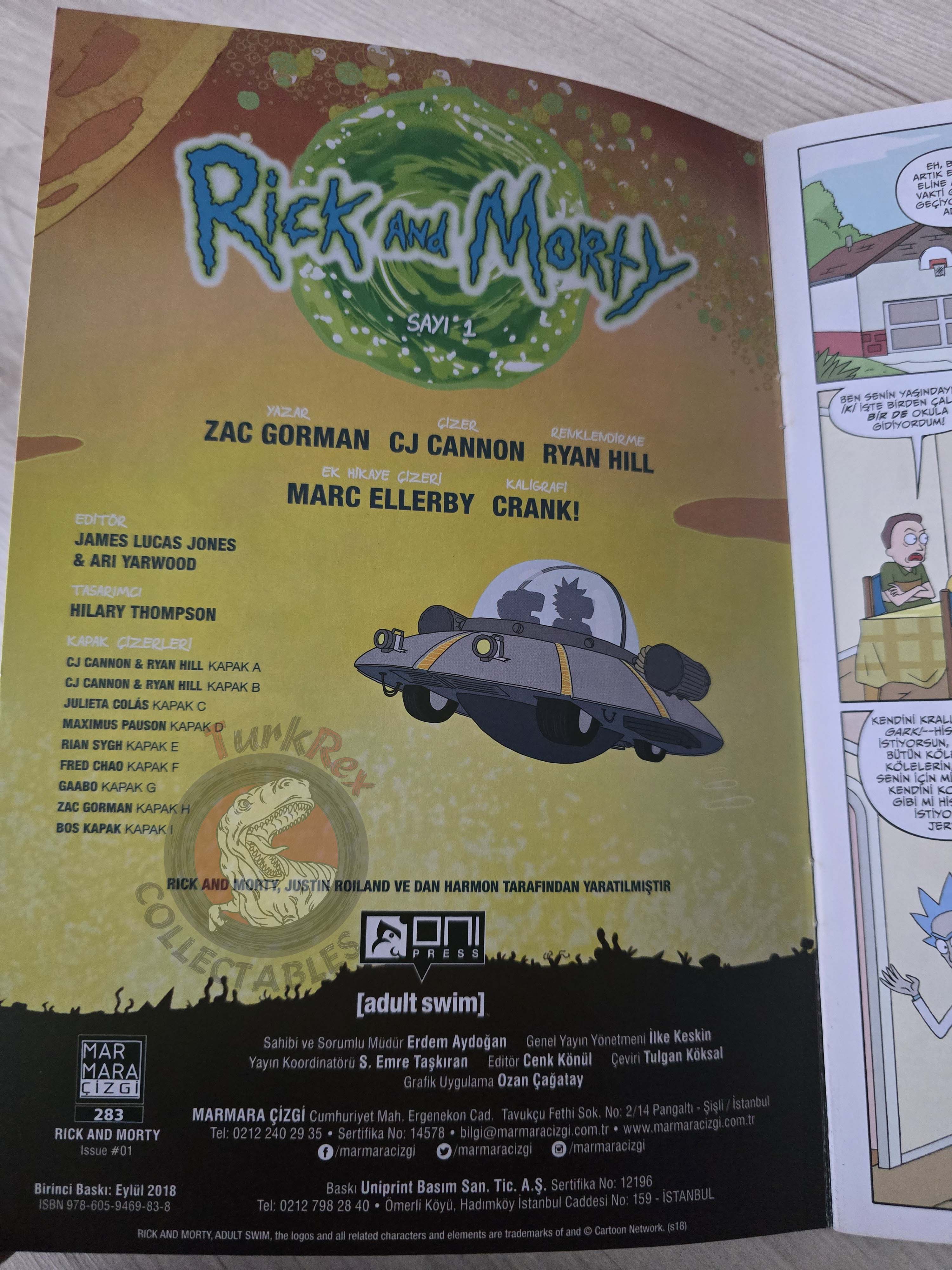 Rick and Morty #1 2018 Turkish Comic Turkey 1st Edition