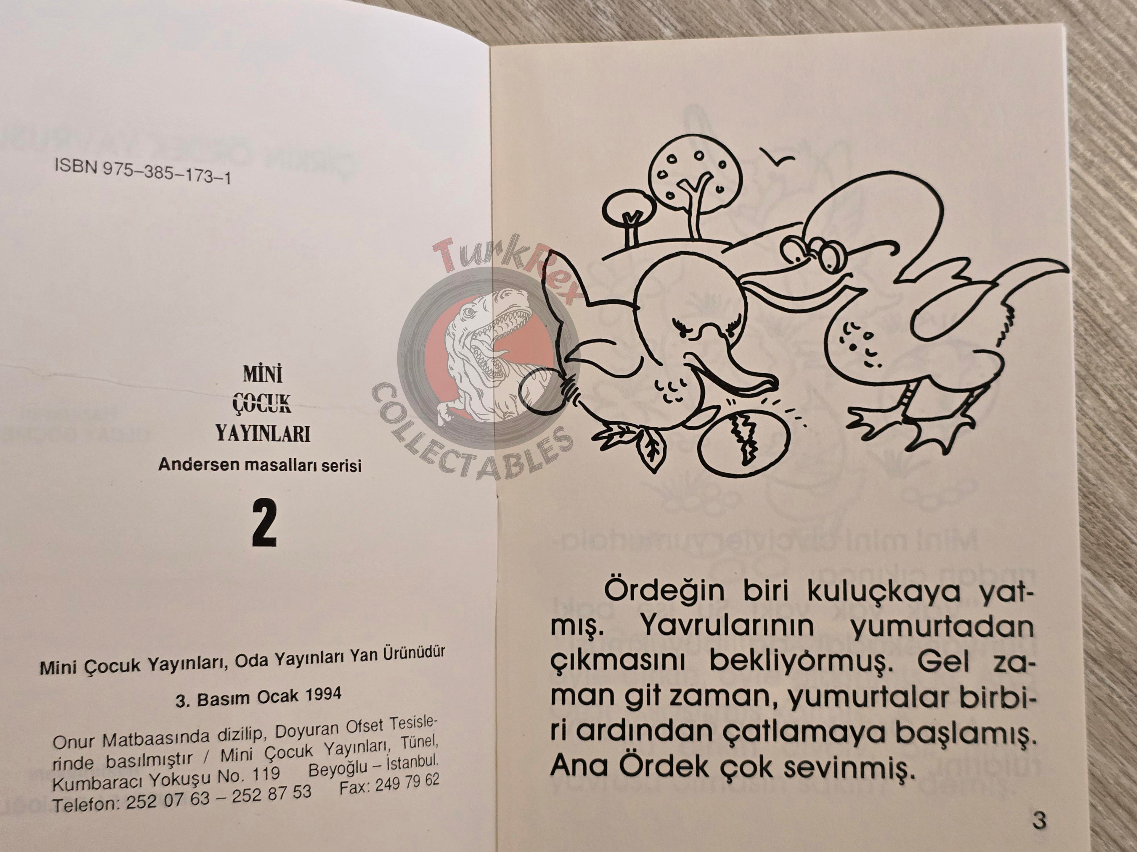 Hans Christian Andersen –  The Ugly Duckling 1994 Turkish Book Turkey Illustrated