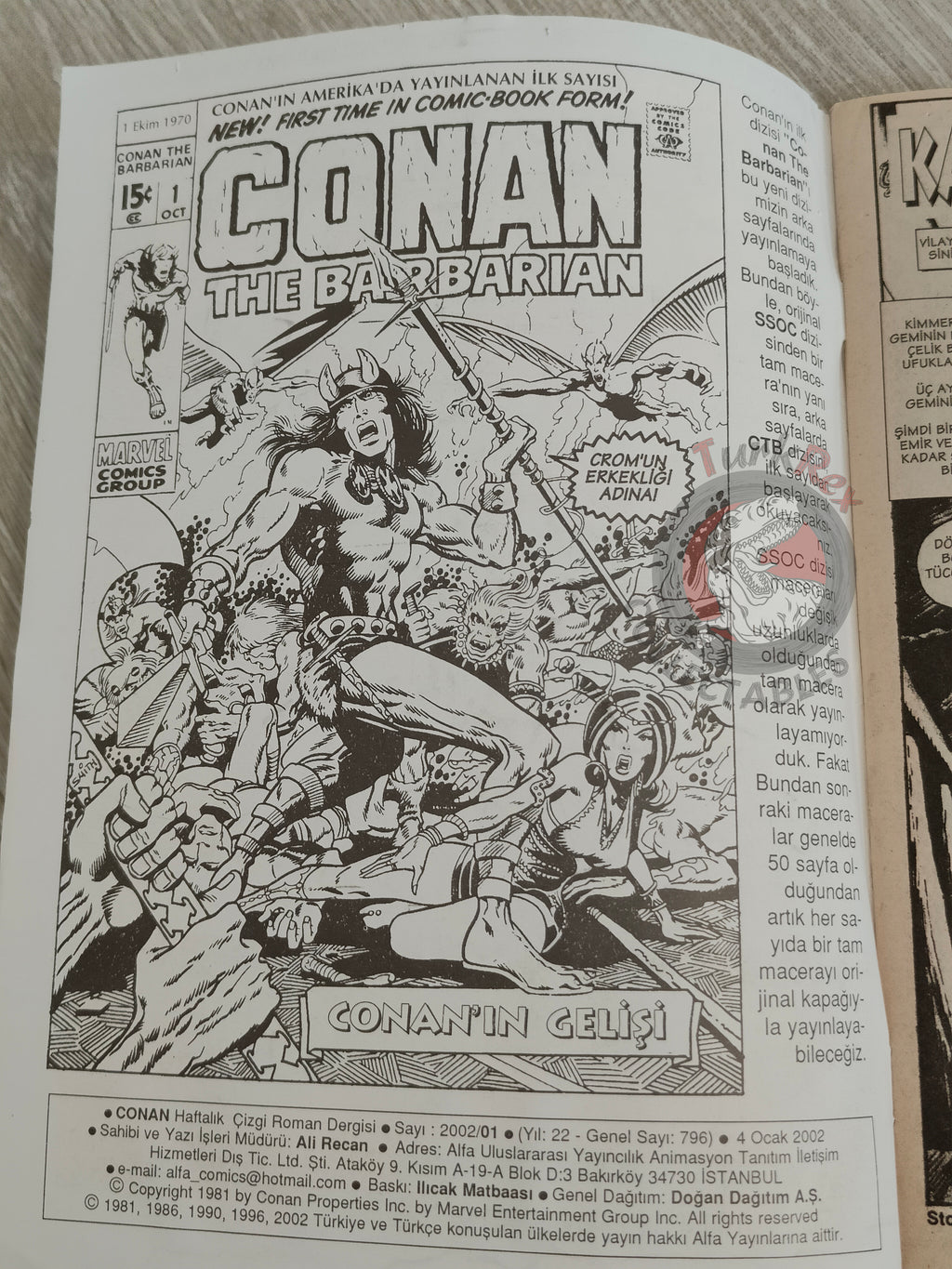 Conan #1 The Savage Sword of Conan #62 Turkish Comic Turkey The Barbarian #1