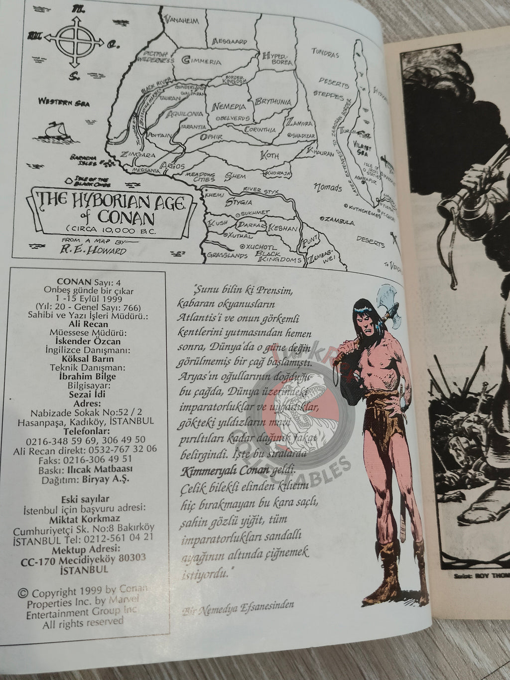 Conan #4 The Savage Sword of Conan #5 #6 Turkish Comic Turkey