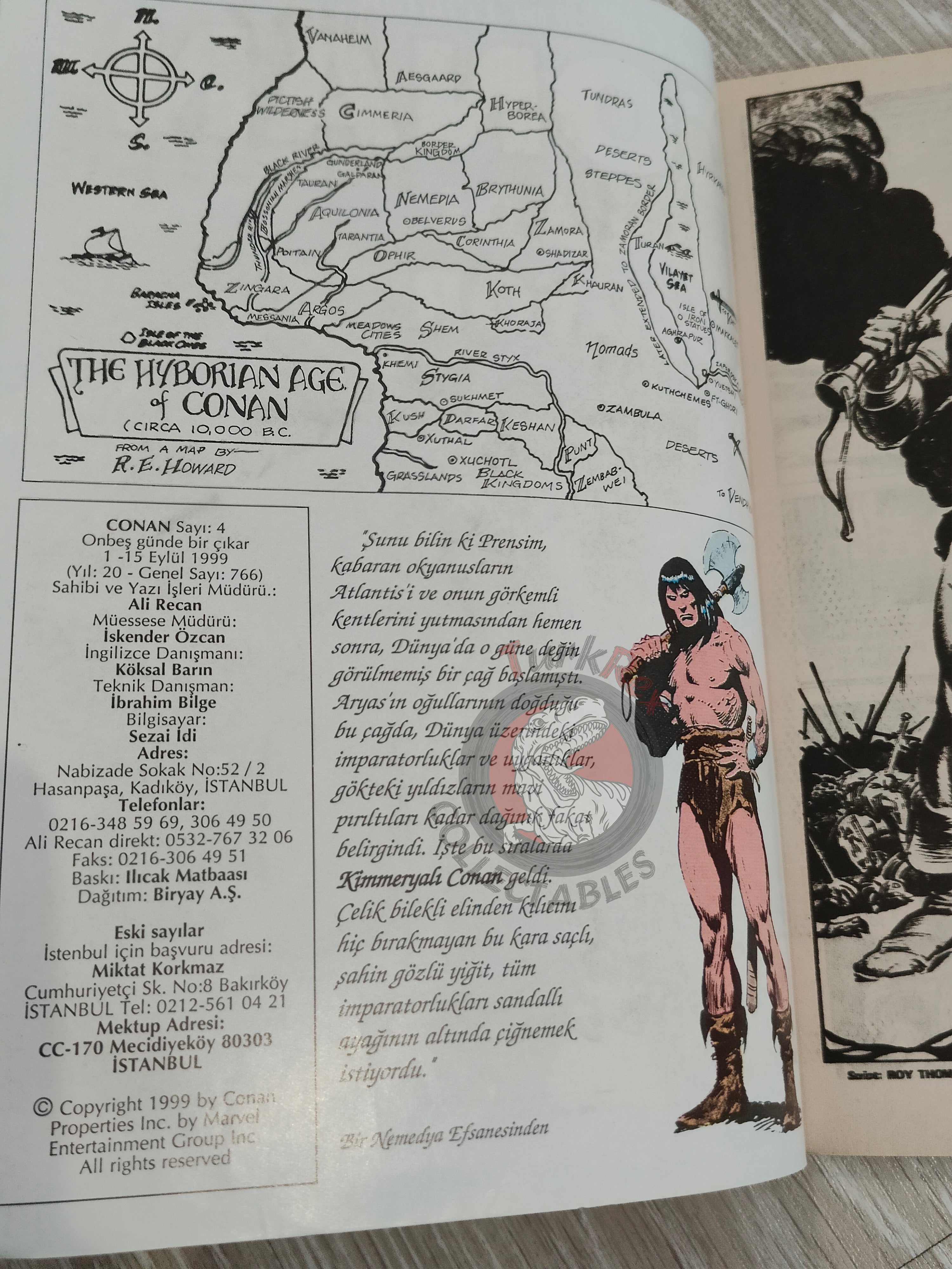 Conan #4 The Savage Sword of Conan #5 #6 Turkish Comic Turkey