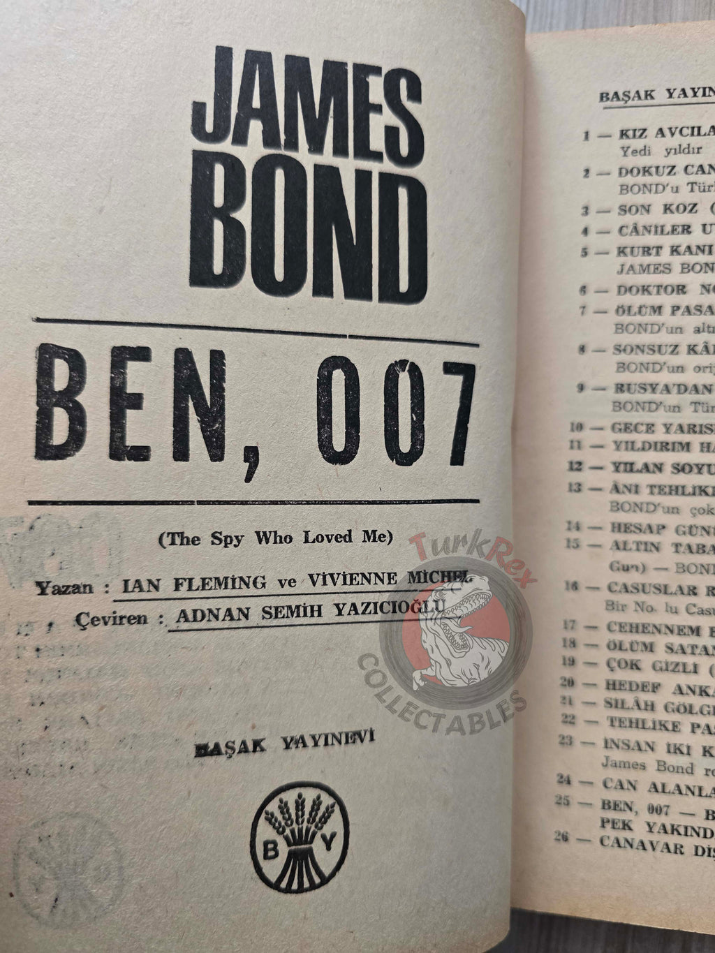 James Bond - The Spy Who Loved Me 1966 1st Turkish Book Turkey Ian Fleming