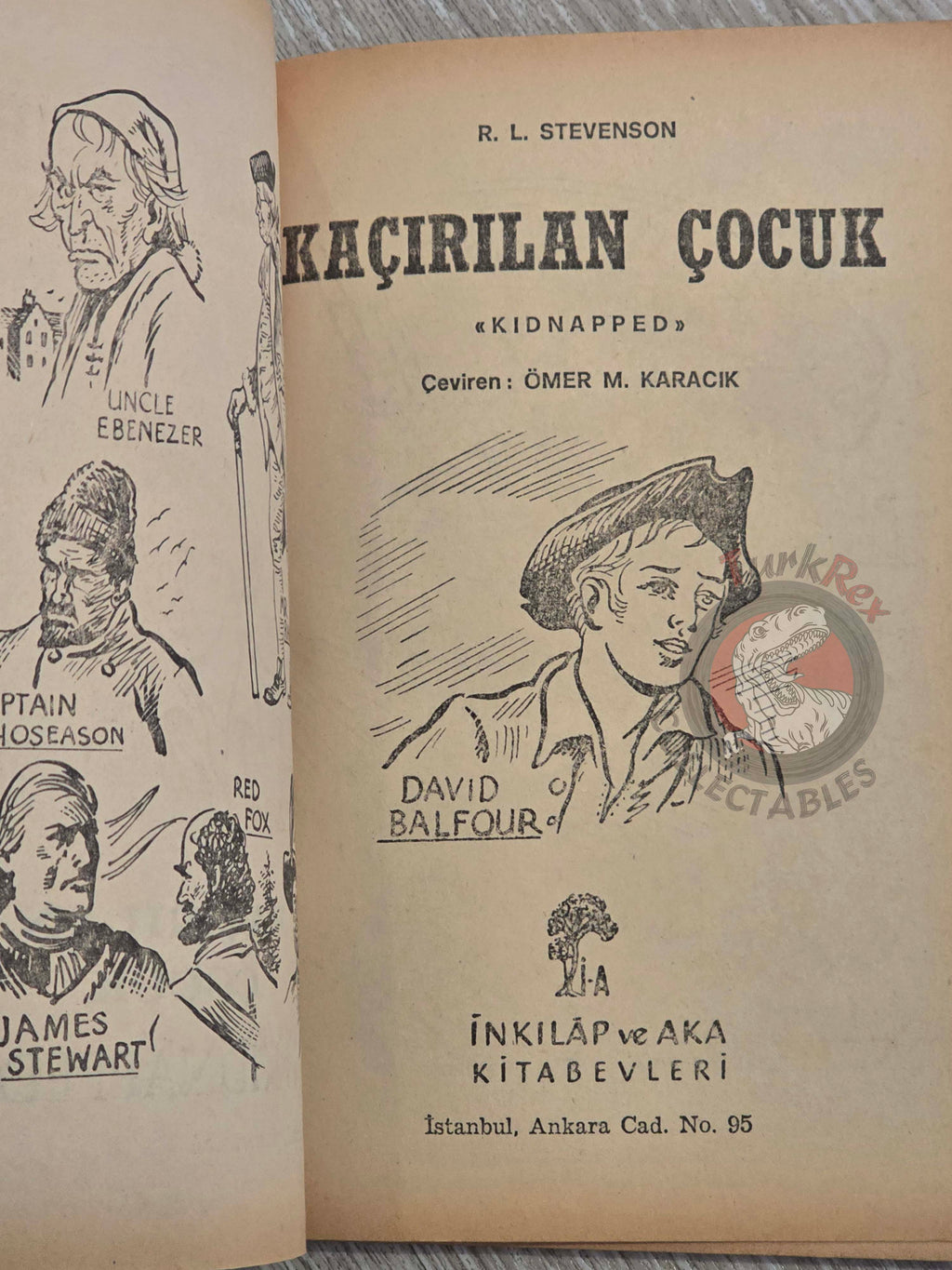 Robert Louis Stevenson – Kidnapped 1977 Turkish Book Turkey Illustrated