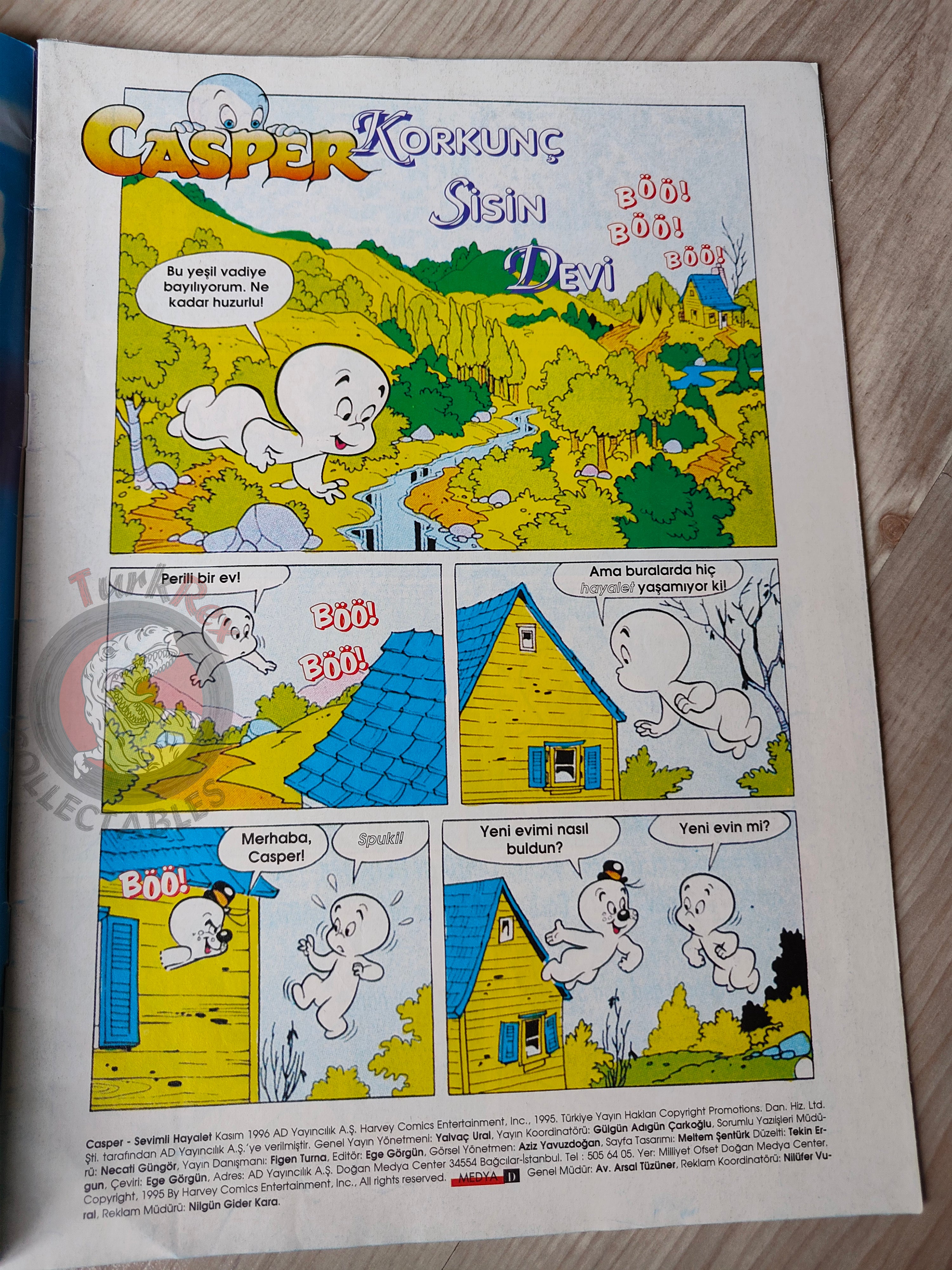 Casper the Friendly Ghost Magazine – Issue #15 1996 Turkish Comic Turkey
