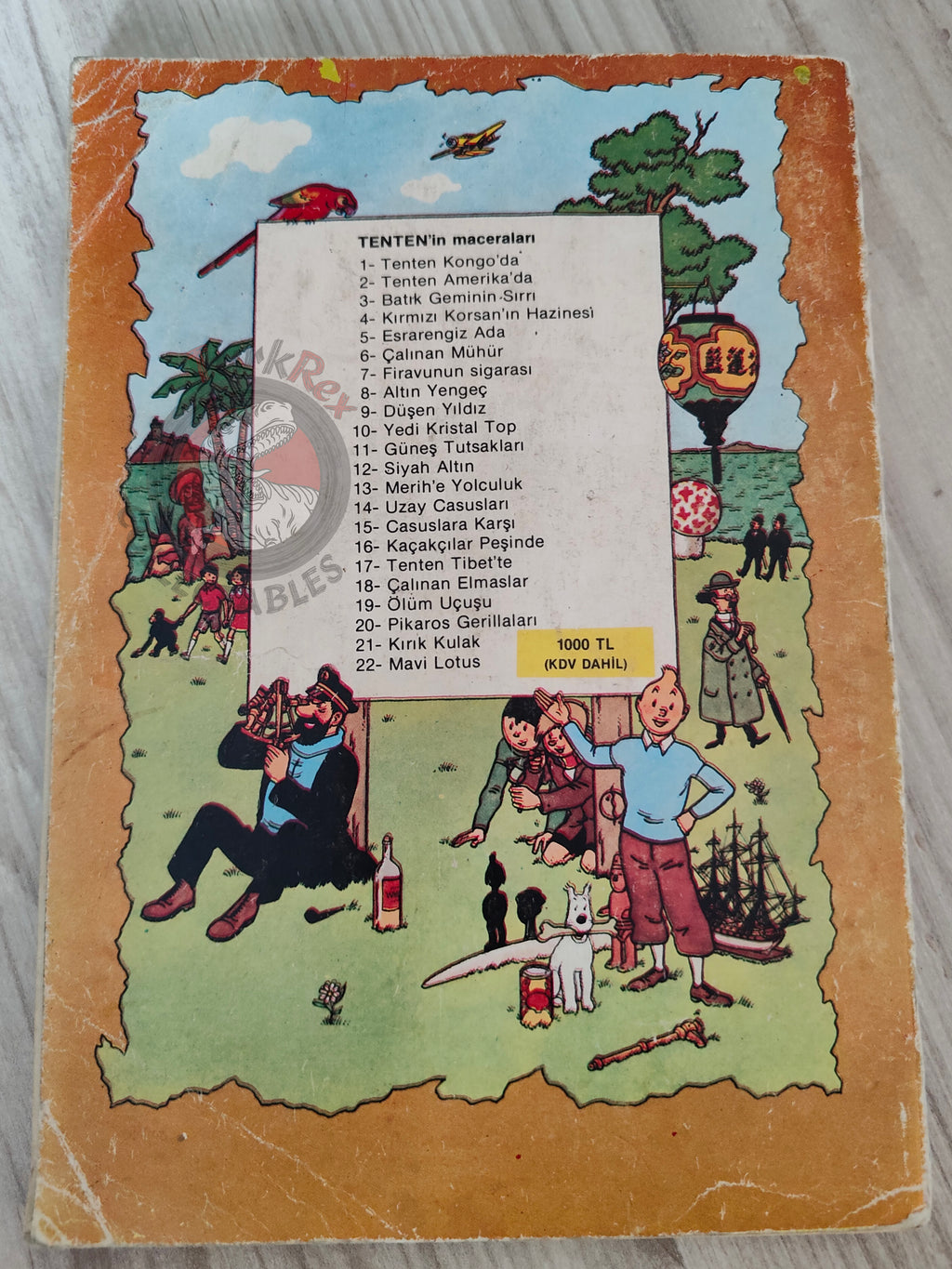 Tintin – The Blue Lotus mid 1980s Turkish Edition Comic Turkey 2