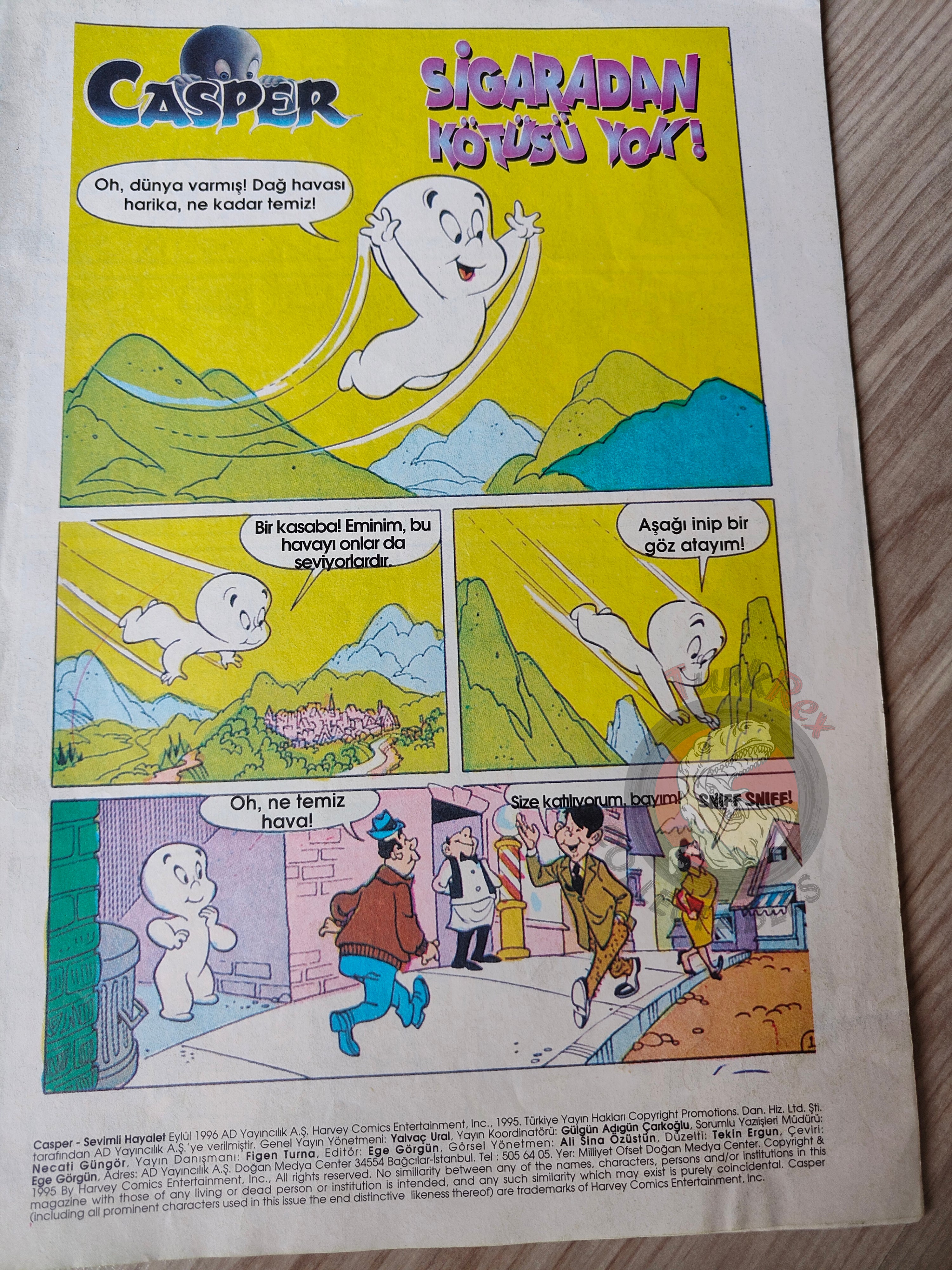 Casper the Friendly Ghost Magazine – Issue #13 1996 Turkish Comic Turkey
