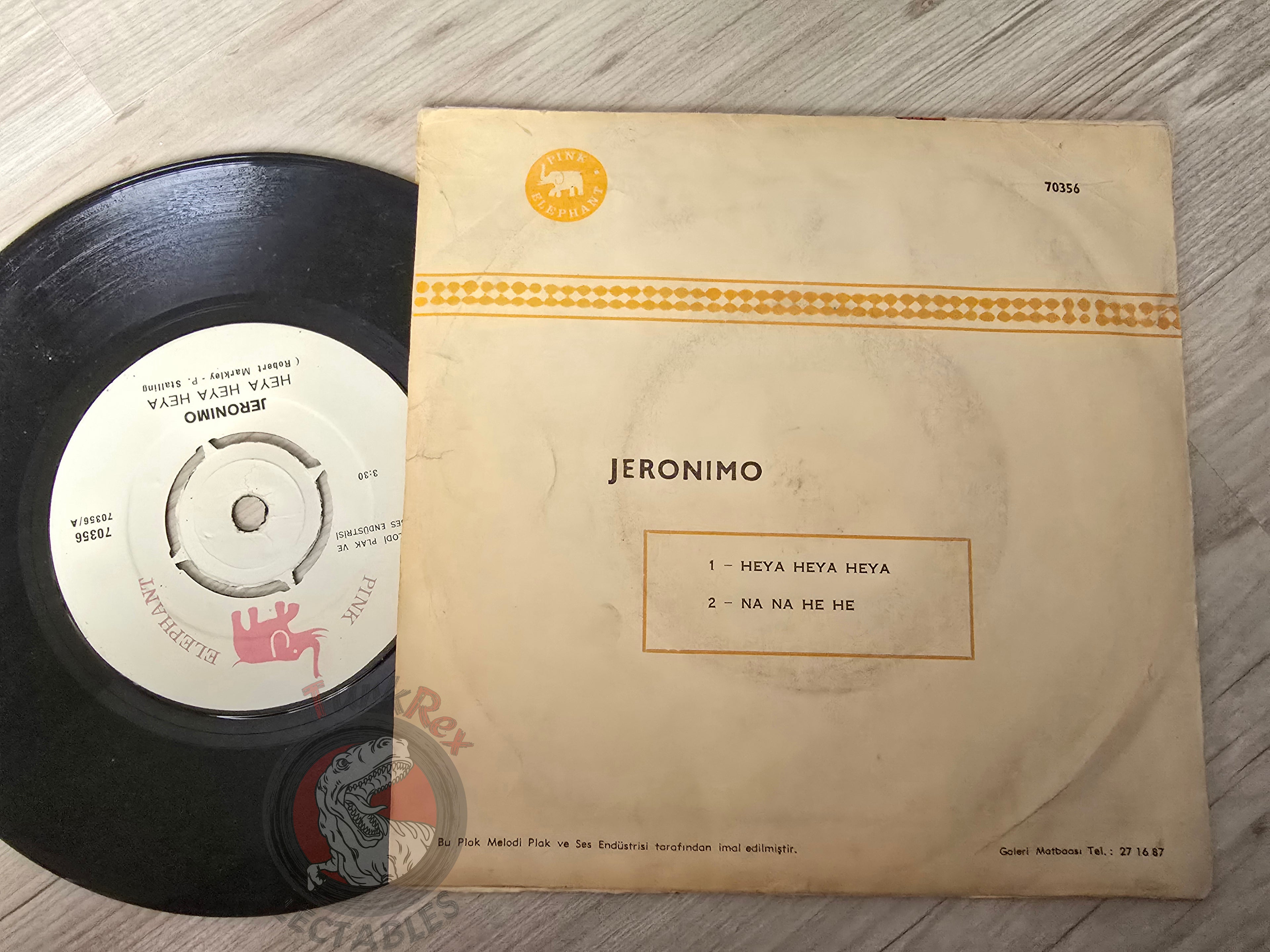 Jeronimo – Heya Heya Heya 7" Turkish Pressing Vinyl Turkey Edition