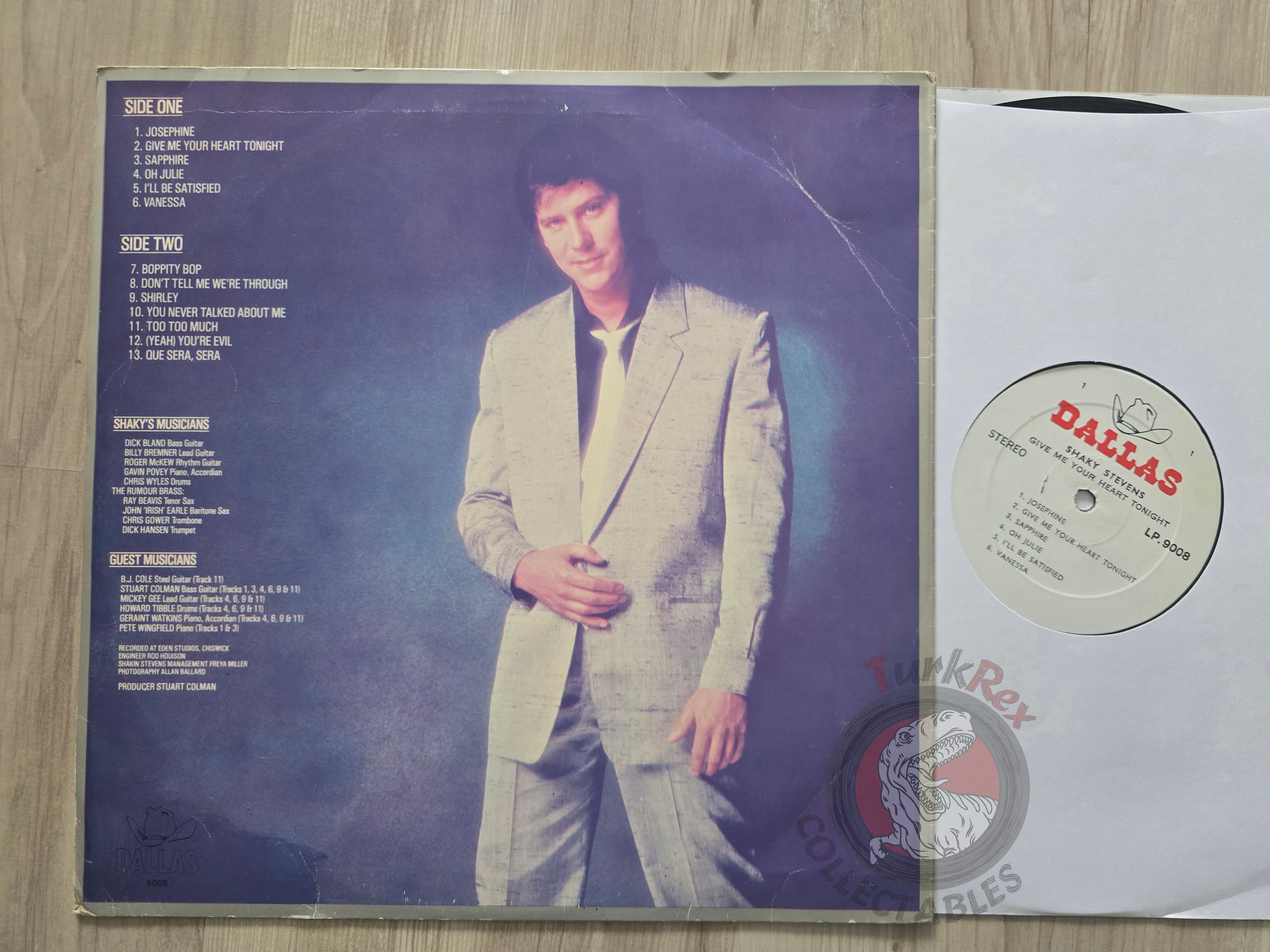 Shakin' Stevens – Give Me Your Heart Tonight Turkish Pressing Vinyl Turkey Edition