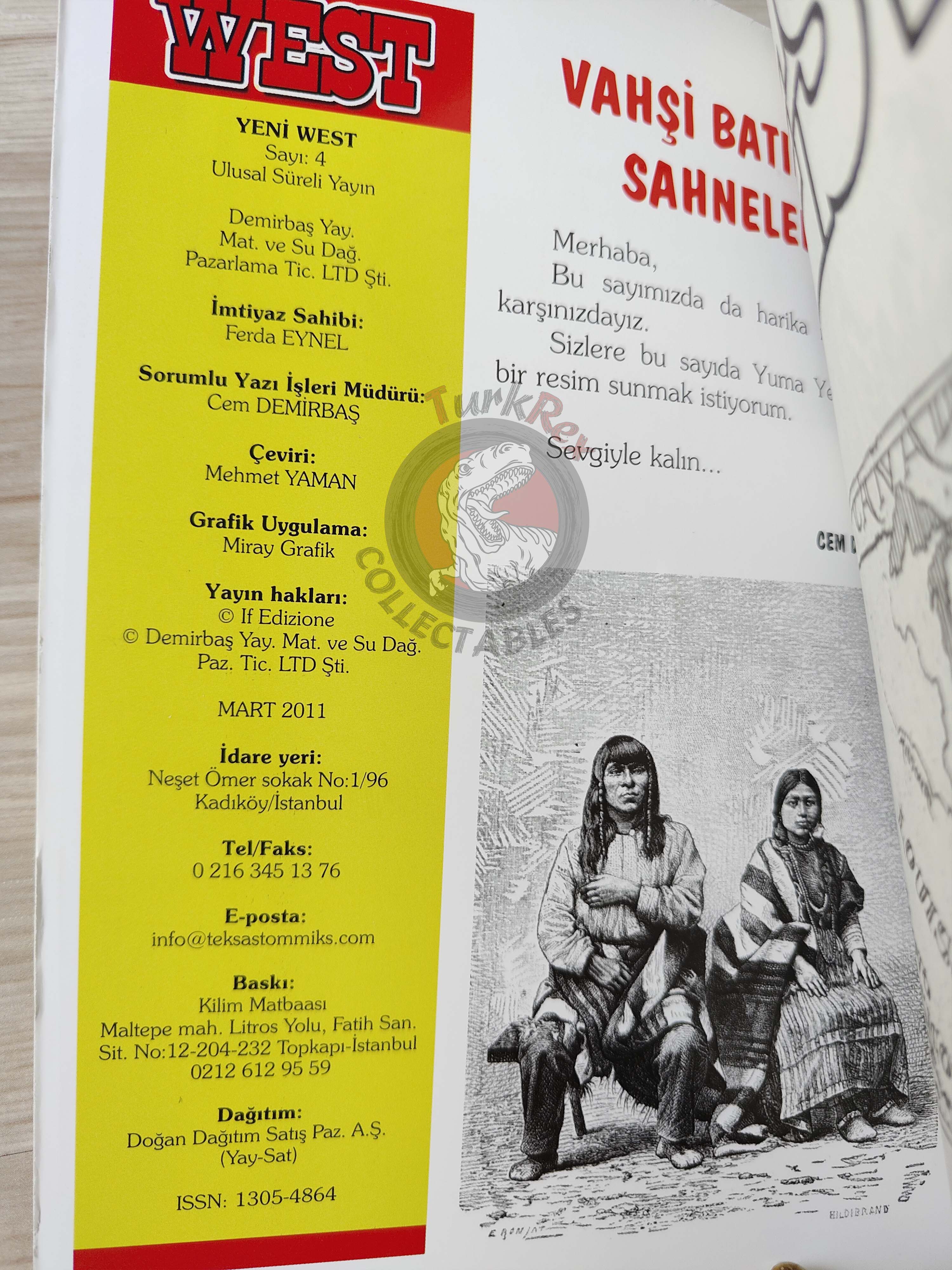 Storia del West Vol #4 Kansas Turkish Comic Turkey #13 #14 #15 #16