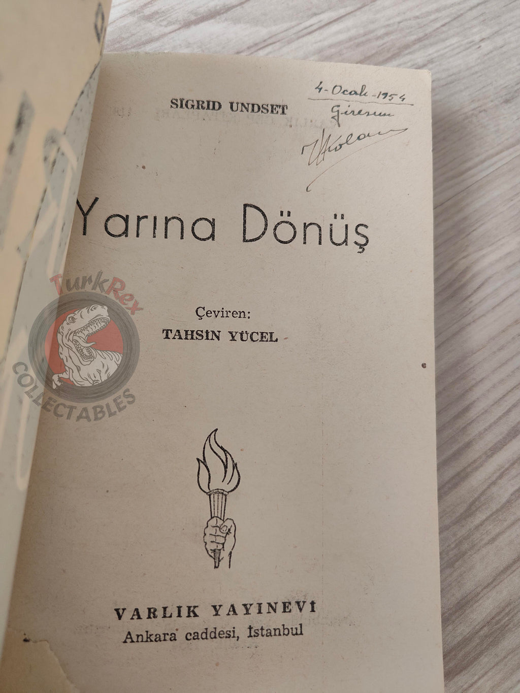 Sigrid Undset – Return to the Future 1954 1st Turkish Book Turkey